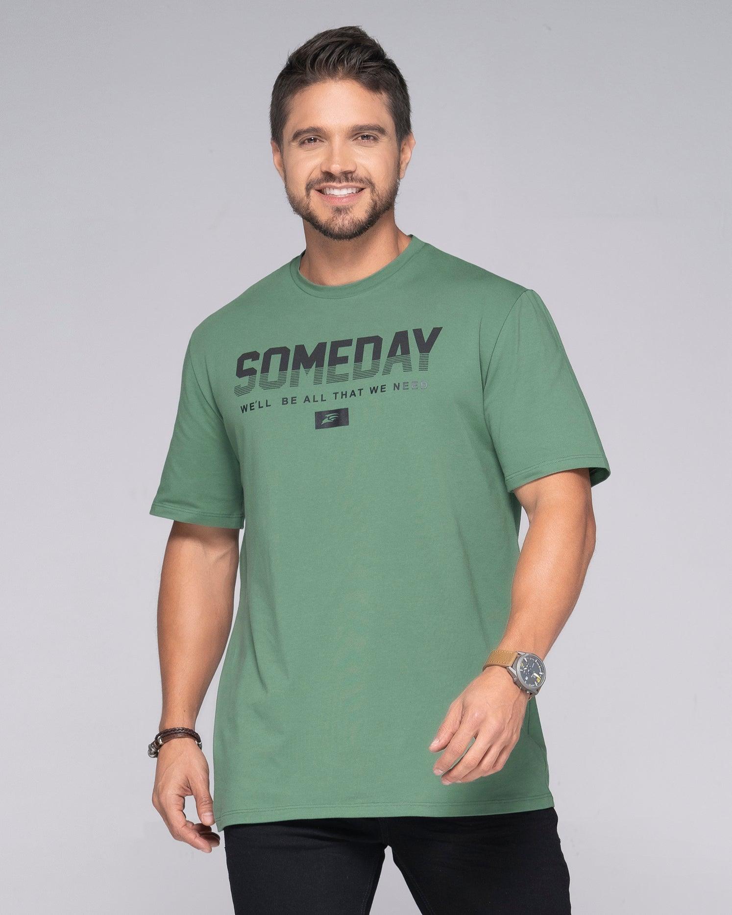 Camiseta Slim Color Vainilla Y Verde Oliva Marca Rappaz
