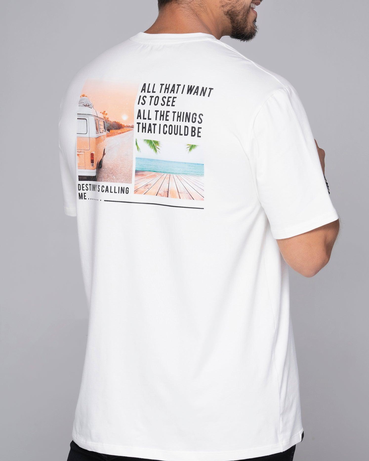 Camiseta Regular Color Beige e Ivoy Marca Rappaz