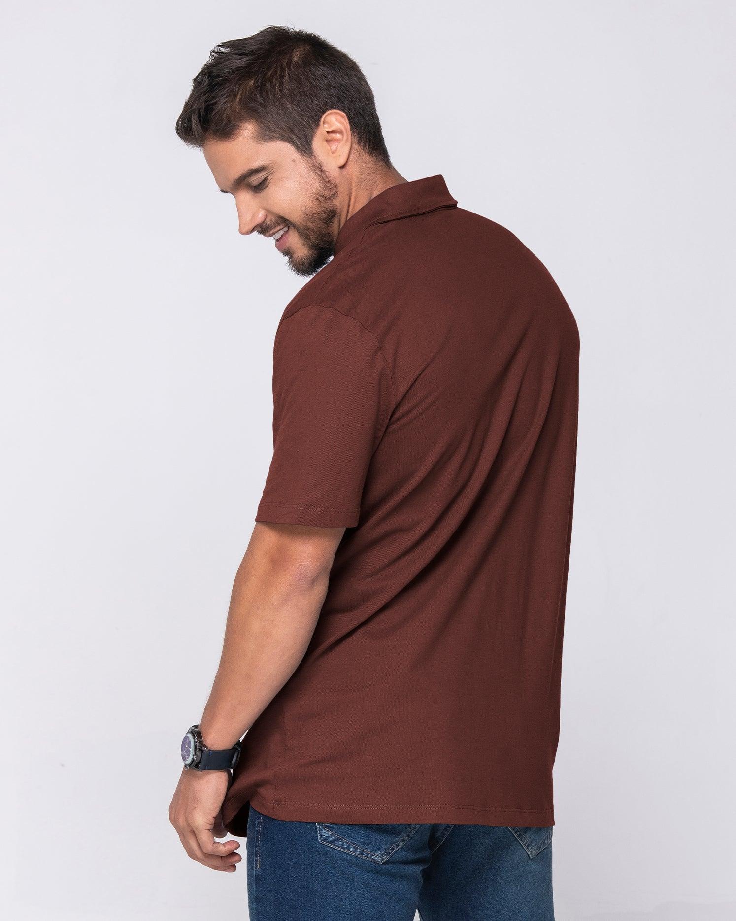 Camiseta Polo Beige, Negro, Gris Medio Y Terracota Marca Rappaz