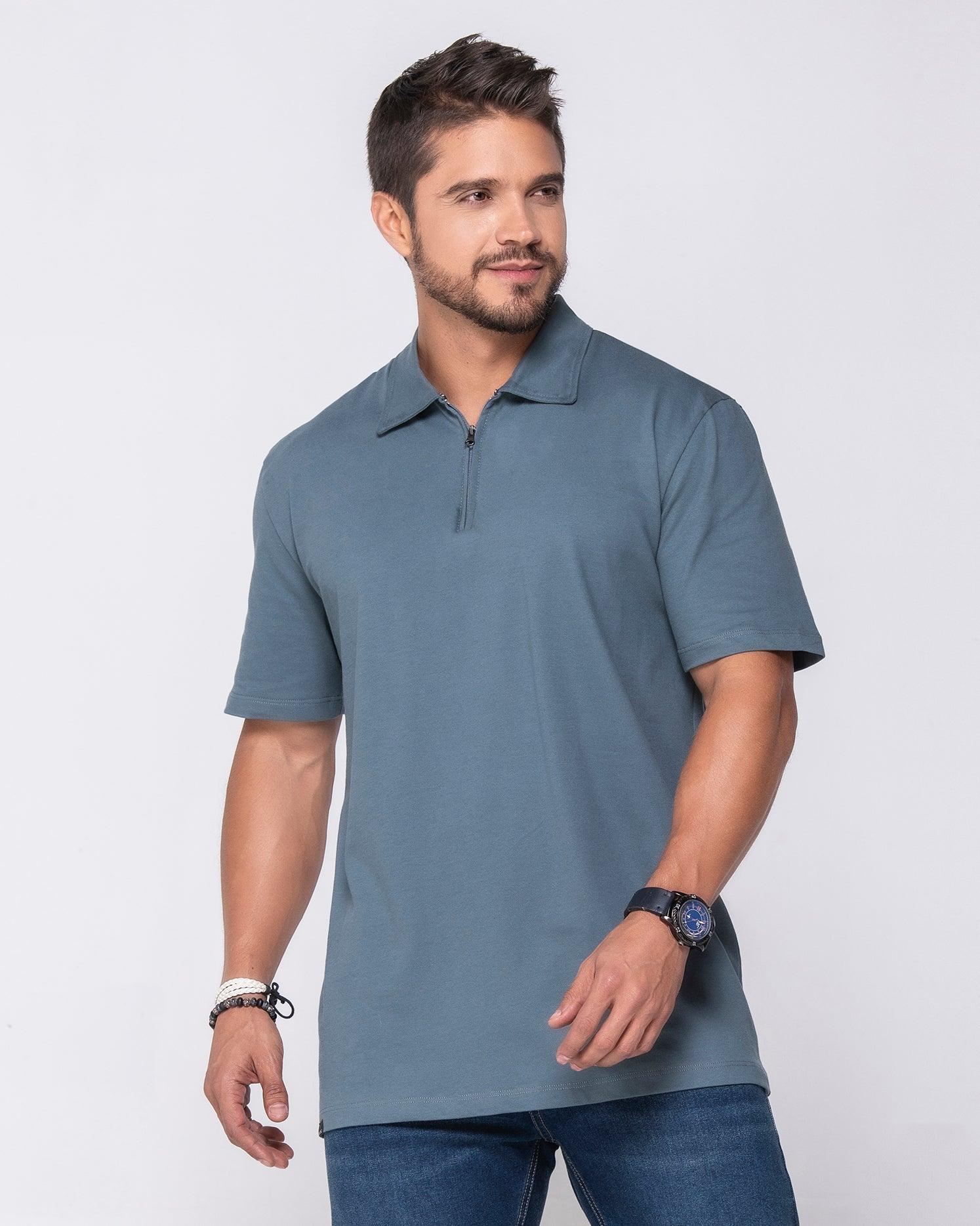 Camiseta Polo Beige, Negro, Gris Medio Y Terracota Marca Rappaz