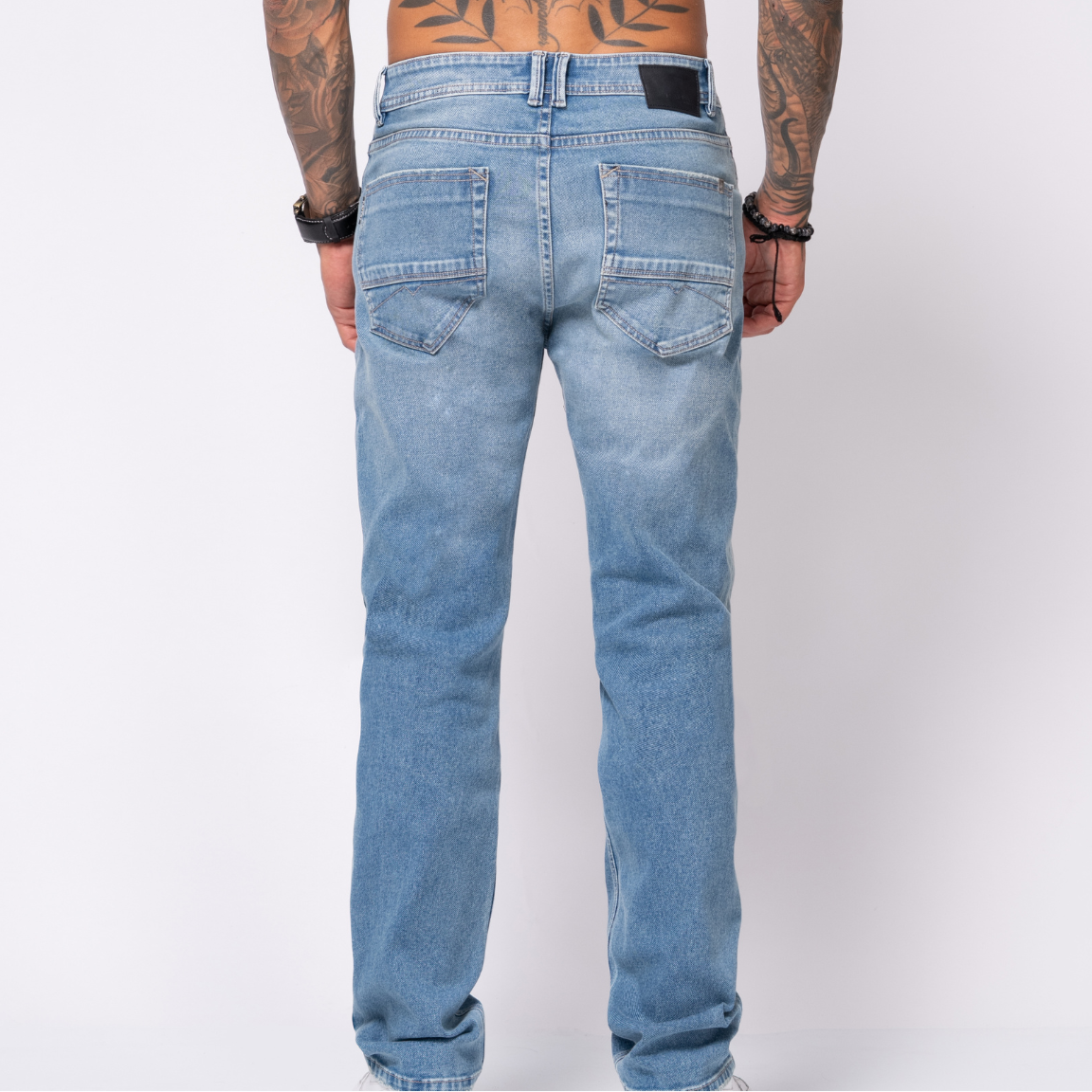 Jean Regular con Desgaste 5 Bolsillos Marca Rappaz