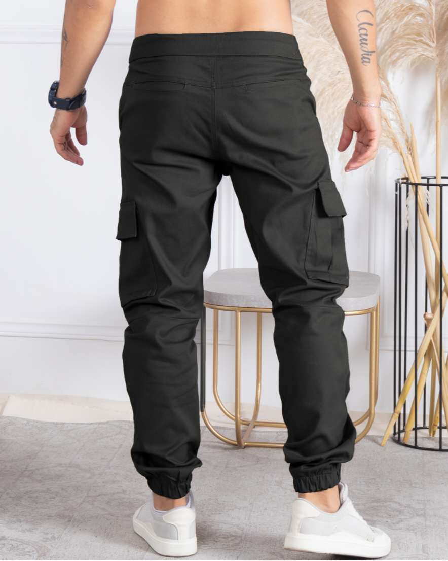 Jogger Tipo Cargo Bolsillos Posteriores Invisibles Pretina Con Cordón Marca Rappaz