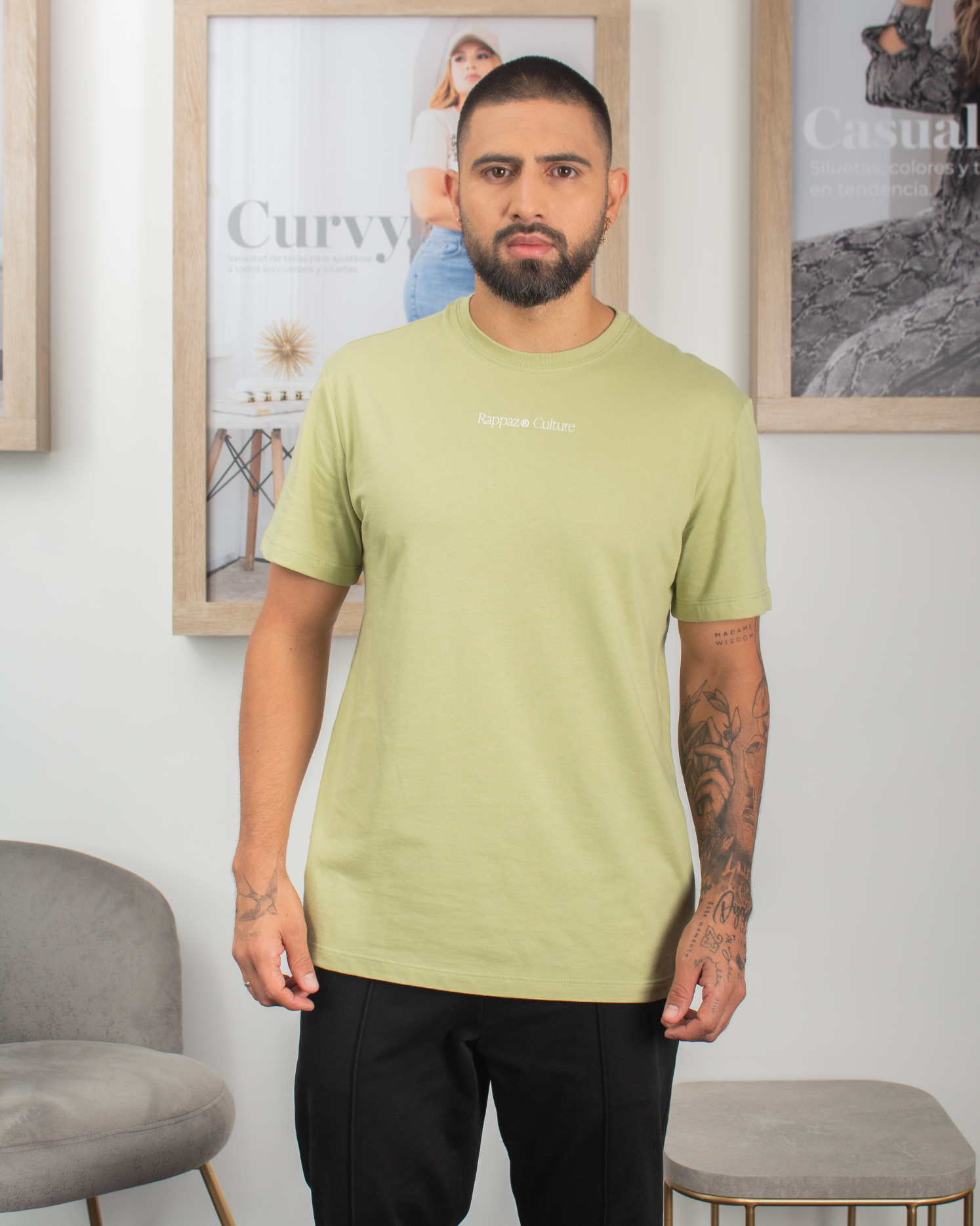 Camiseta Rappaz Culture Elemental Estampado Minimalista Marca Rappaz