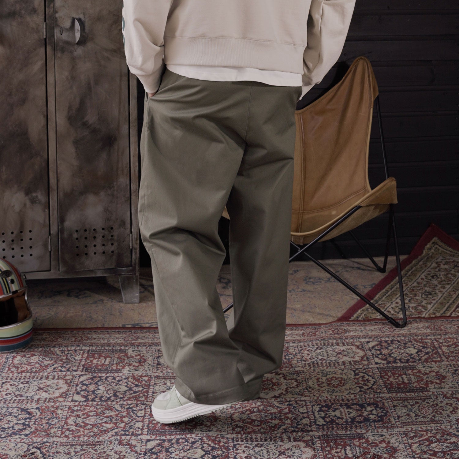 Baggy Pants Studio Cut Olive Green