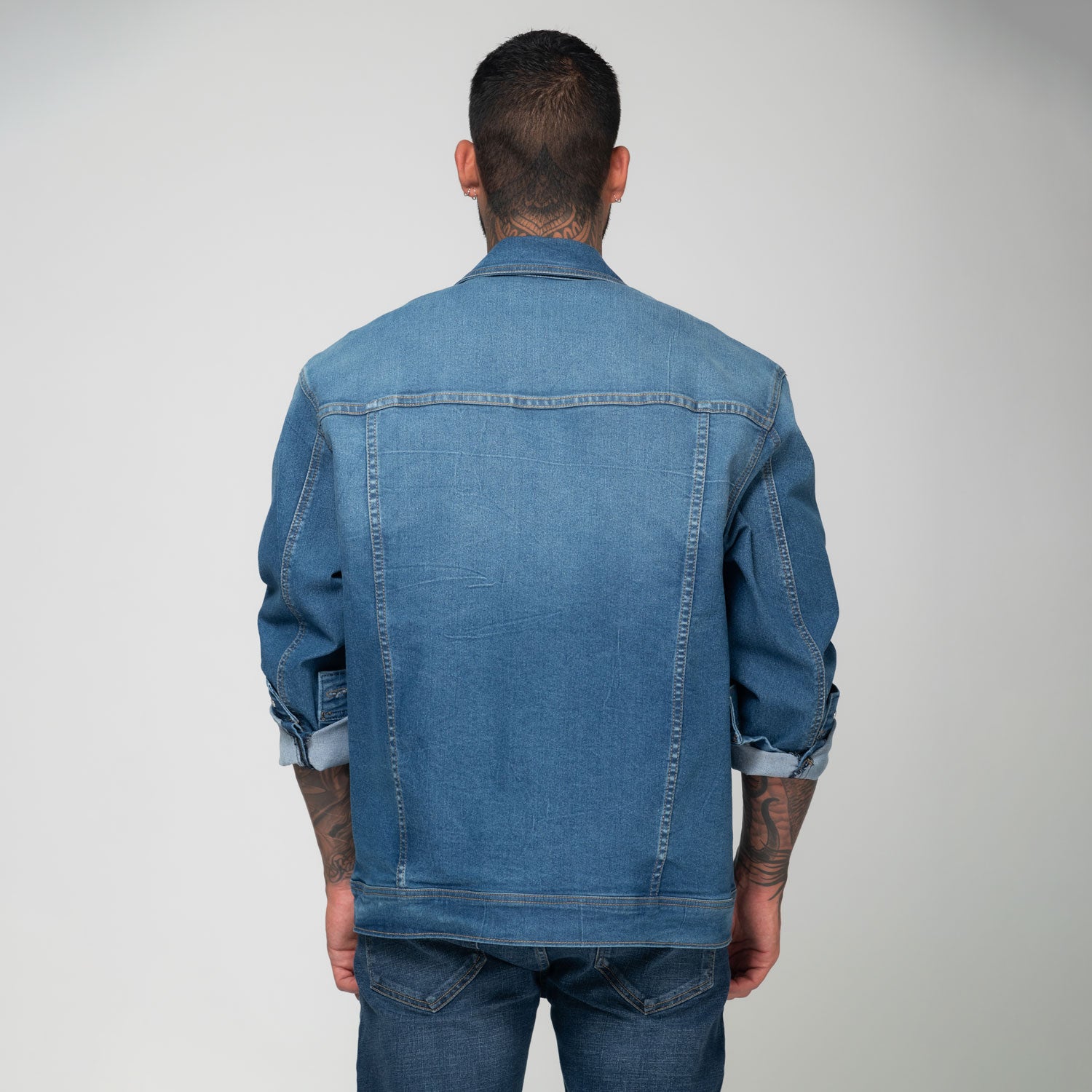 Chaqueta Denim Clásica Azul Medio