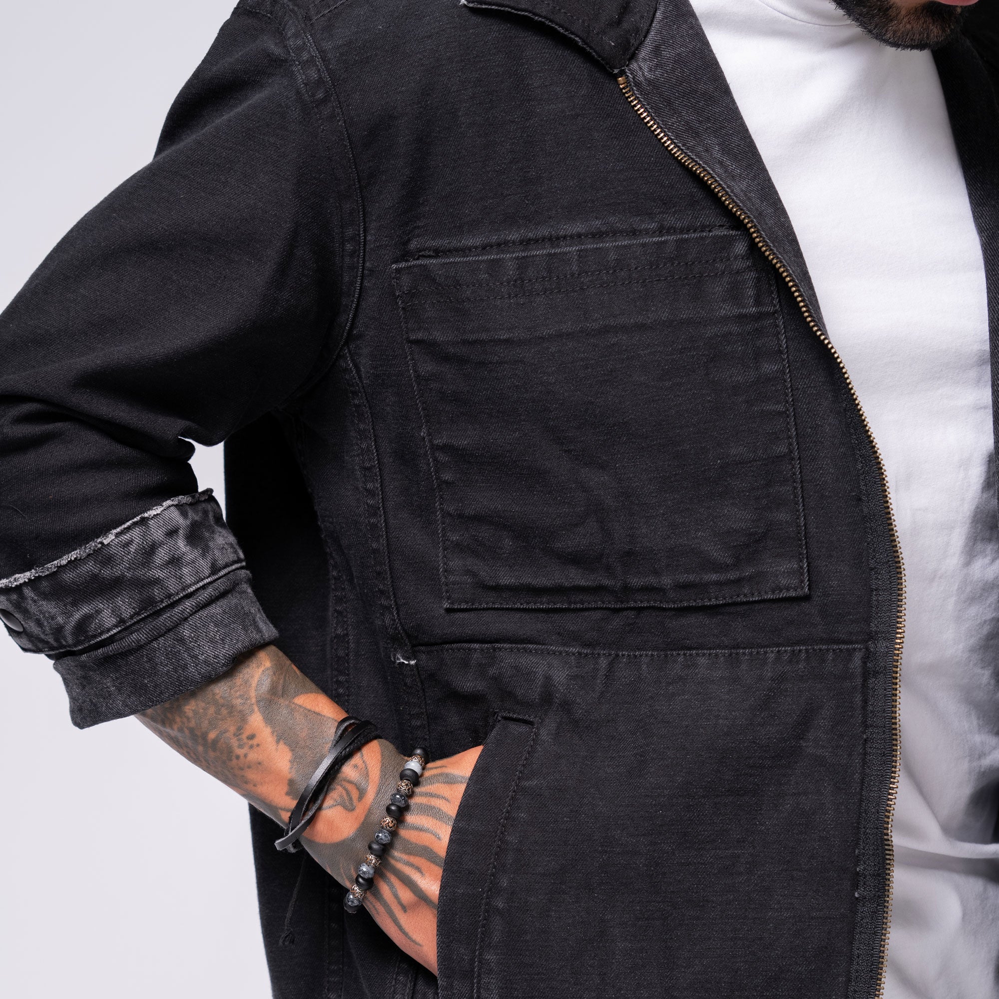 Chaqueta Doble Faz Color Gris Oscuro Marca Rappaz