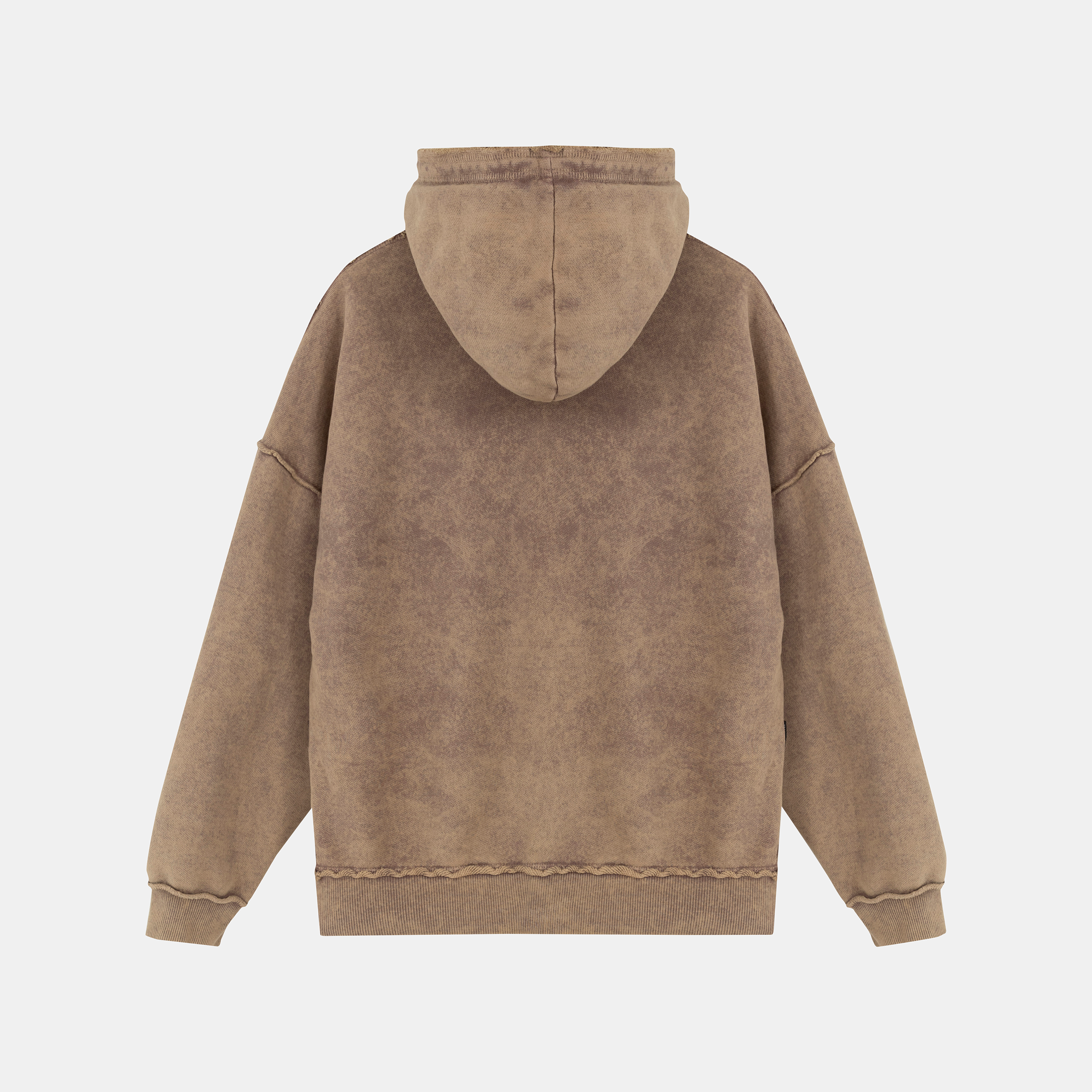 Acid Wash Hoodie Camel