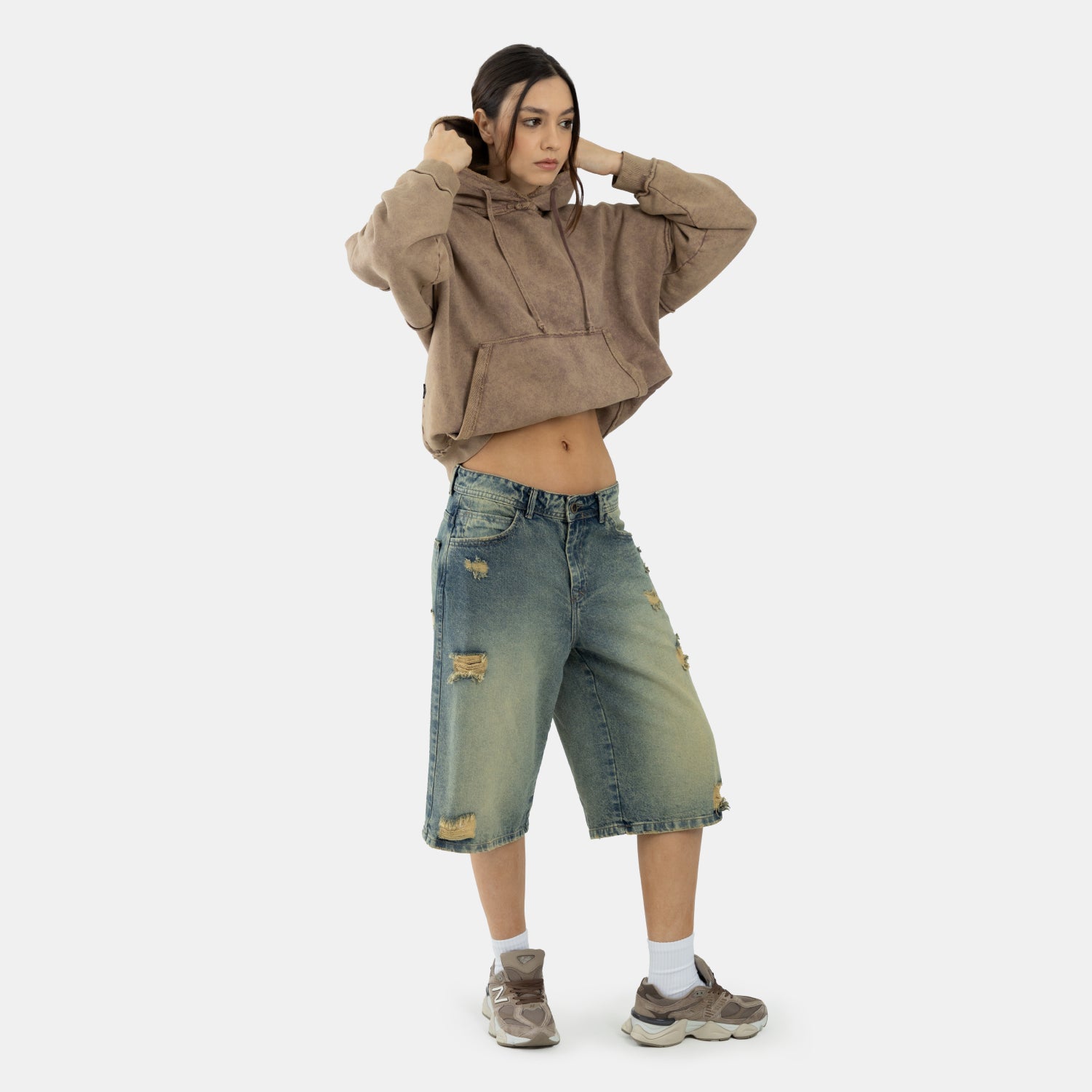 Dirty Fade Oversize Short WOMAN