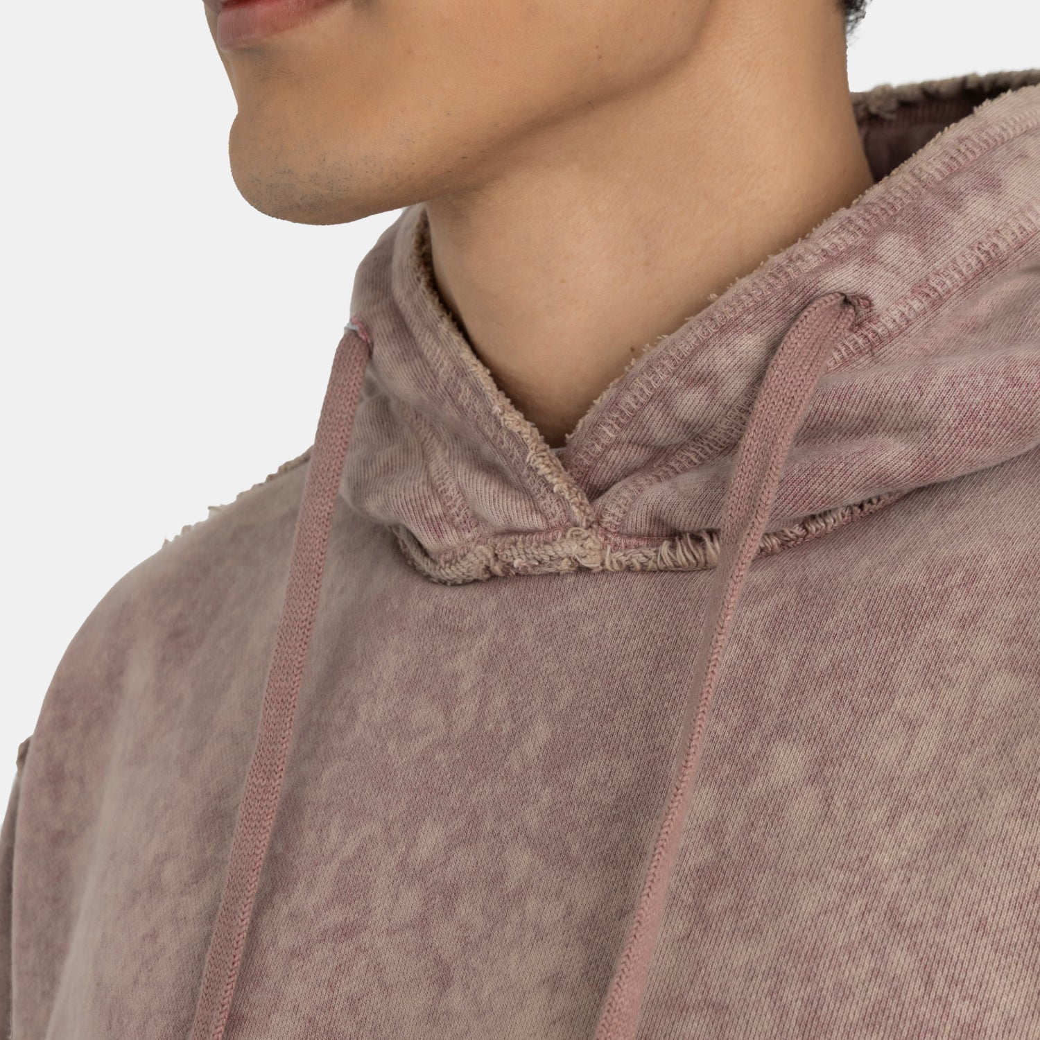 Acid Wash Hoodie Camel