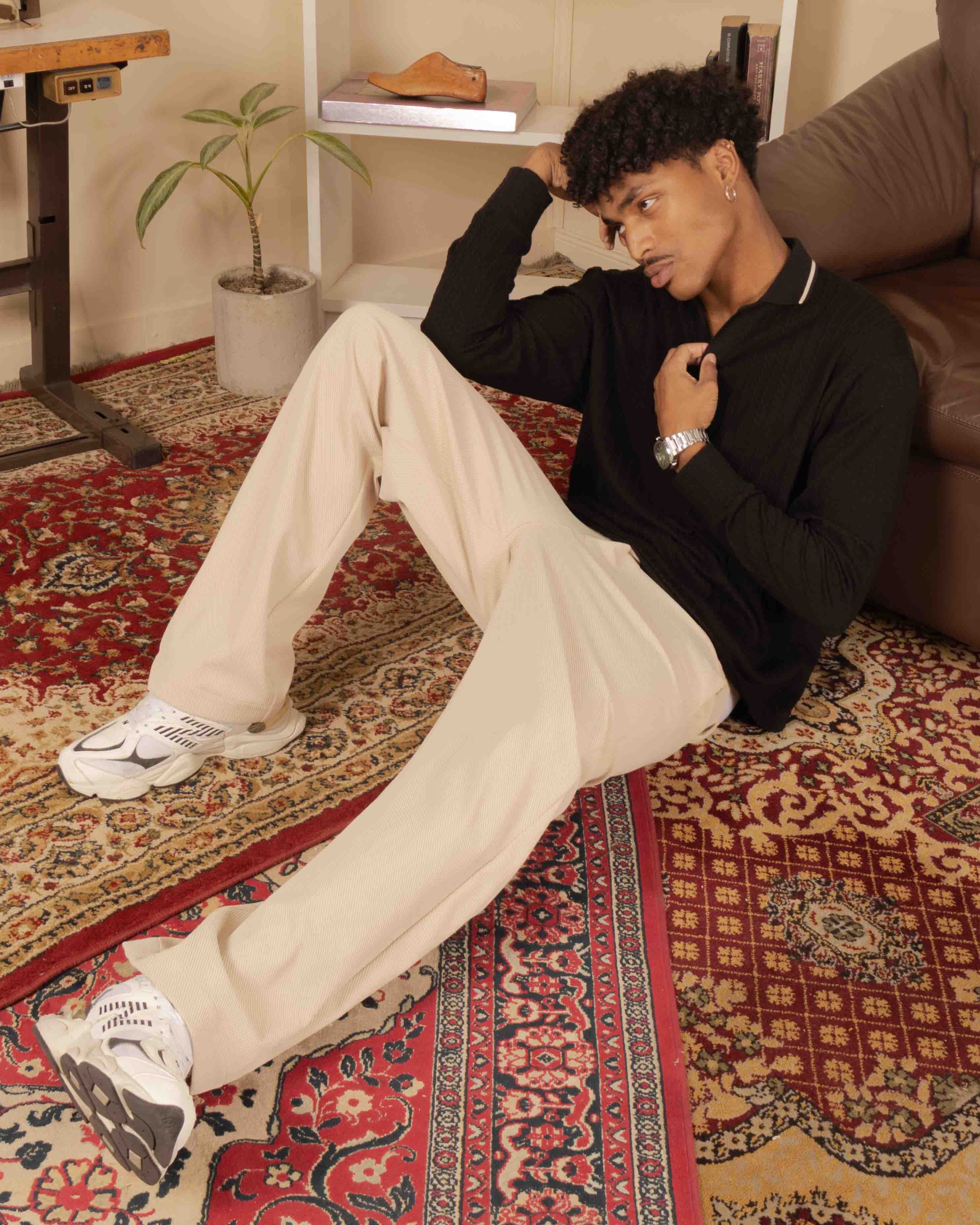 Beige EcoDrift Trousers