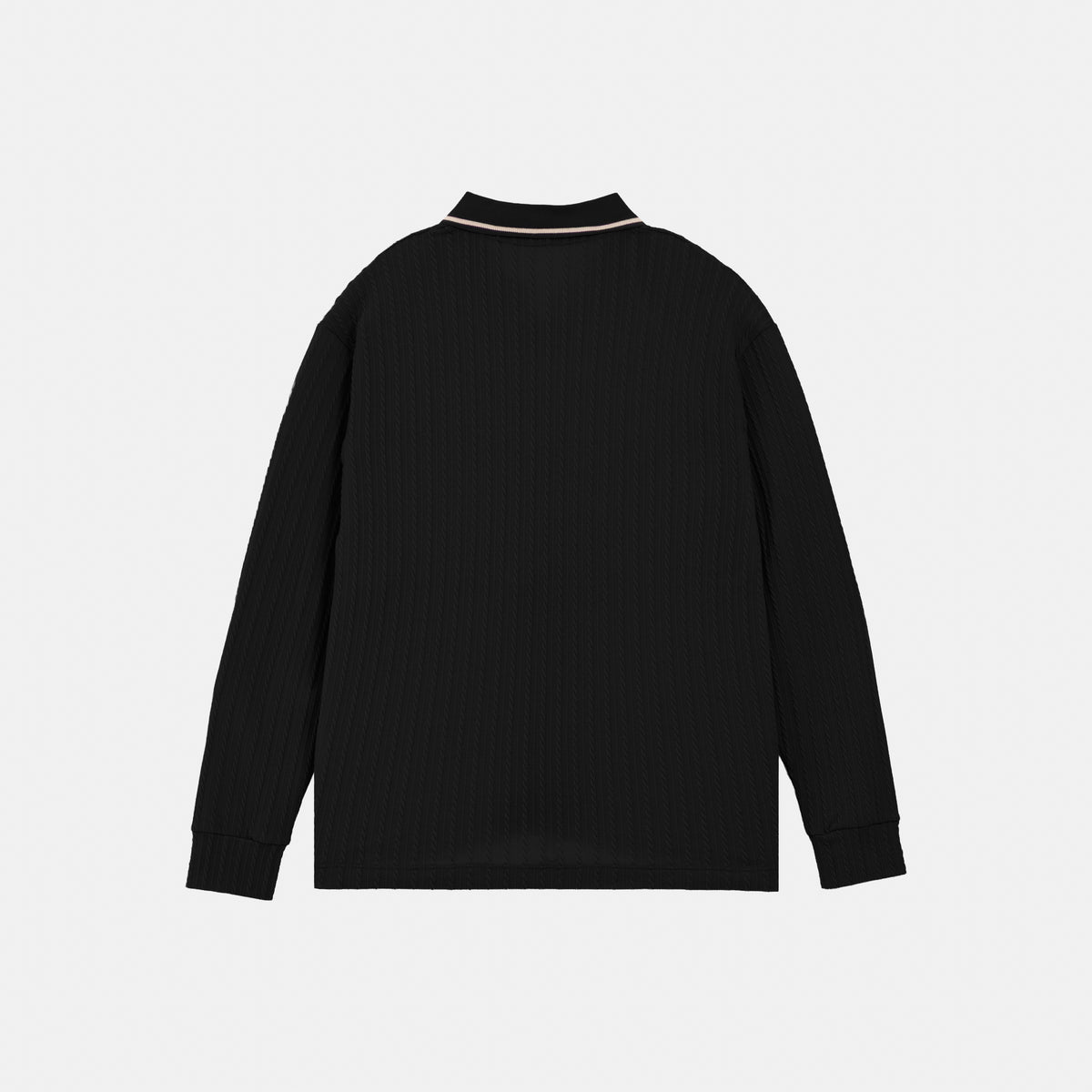 Polo Knit Sweater Negro