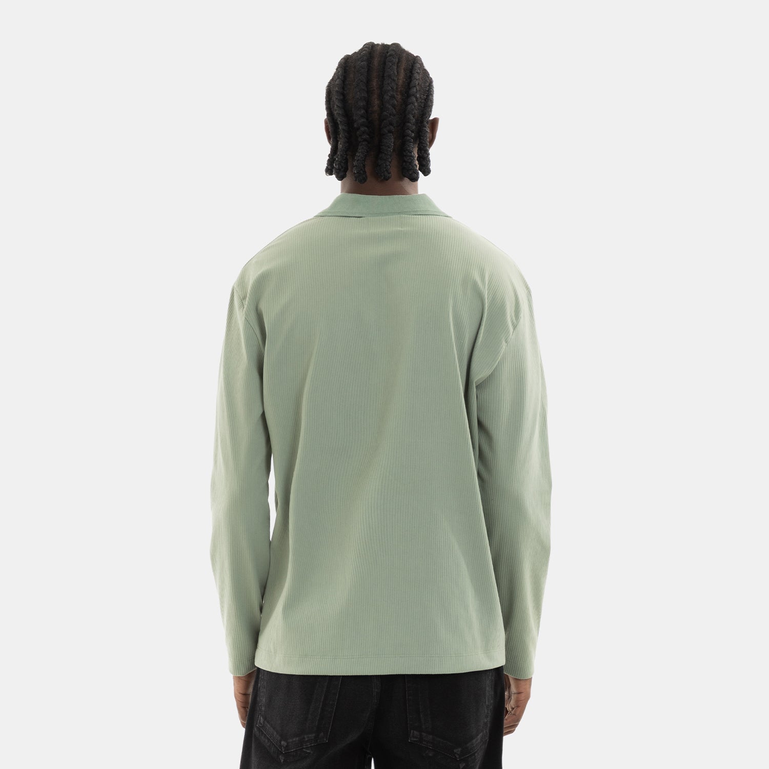 Zip Polo Sweatshirt Green