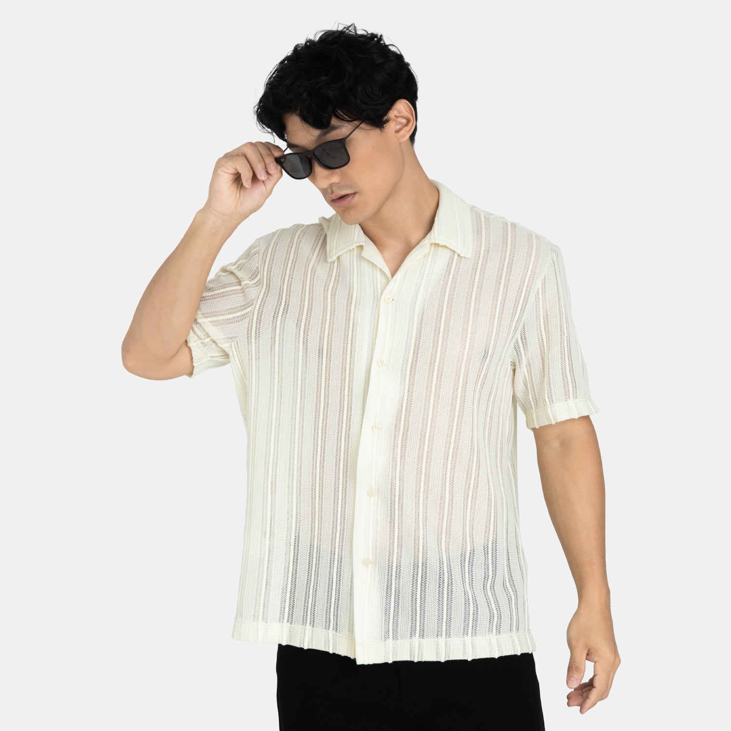 Shadow Lines Shirt Ivory