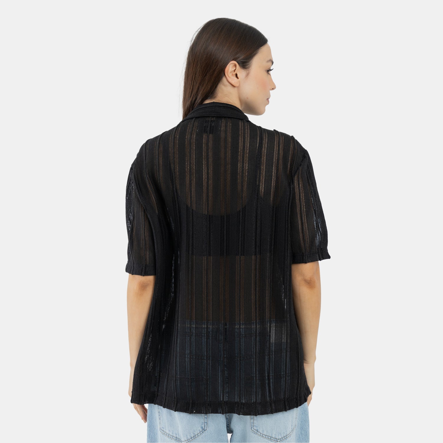Shadow Lines Shirt Black WOMAN