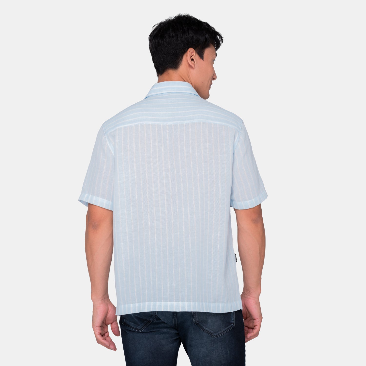 Vertical Stripes S/S Shirt Light Blue