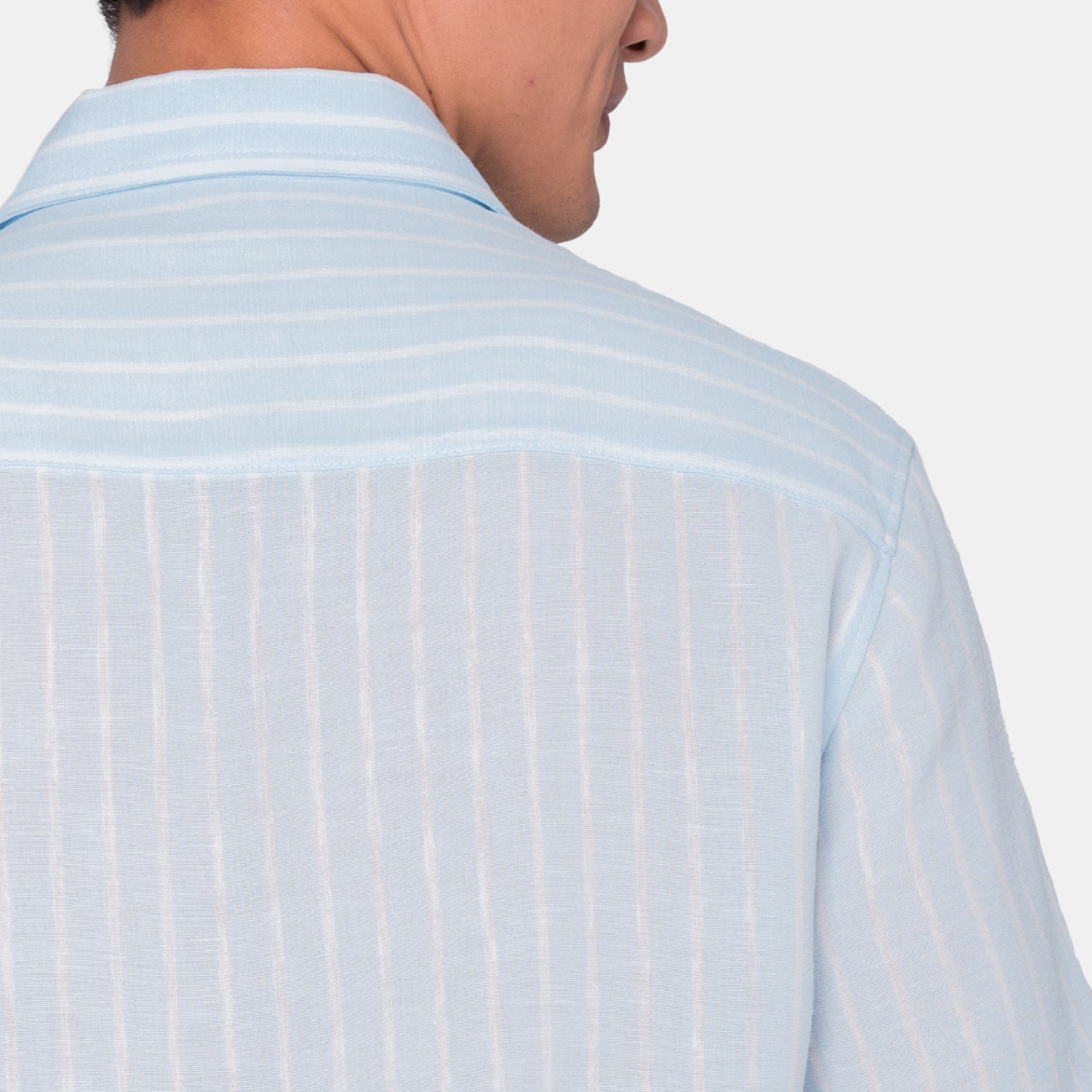 Vertical Stripes S/S Shirt Light Blue