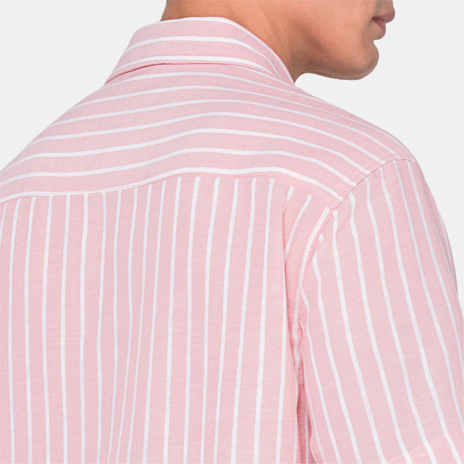 Vertical Stripes S/S Shirt Pink