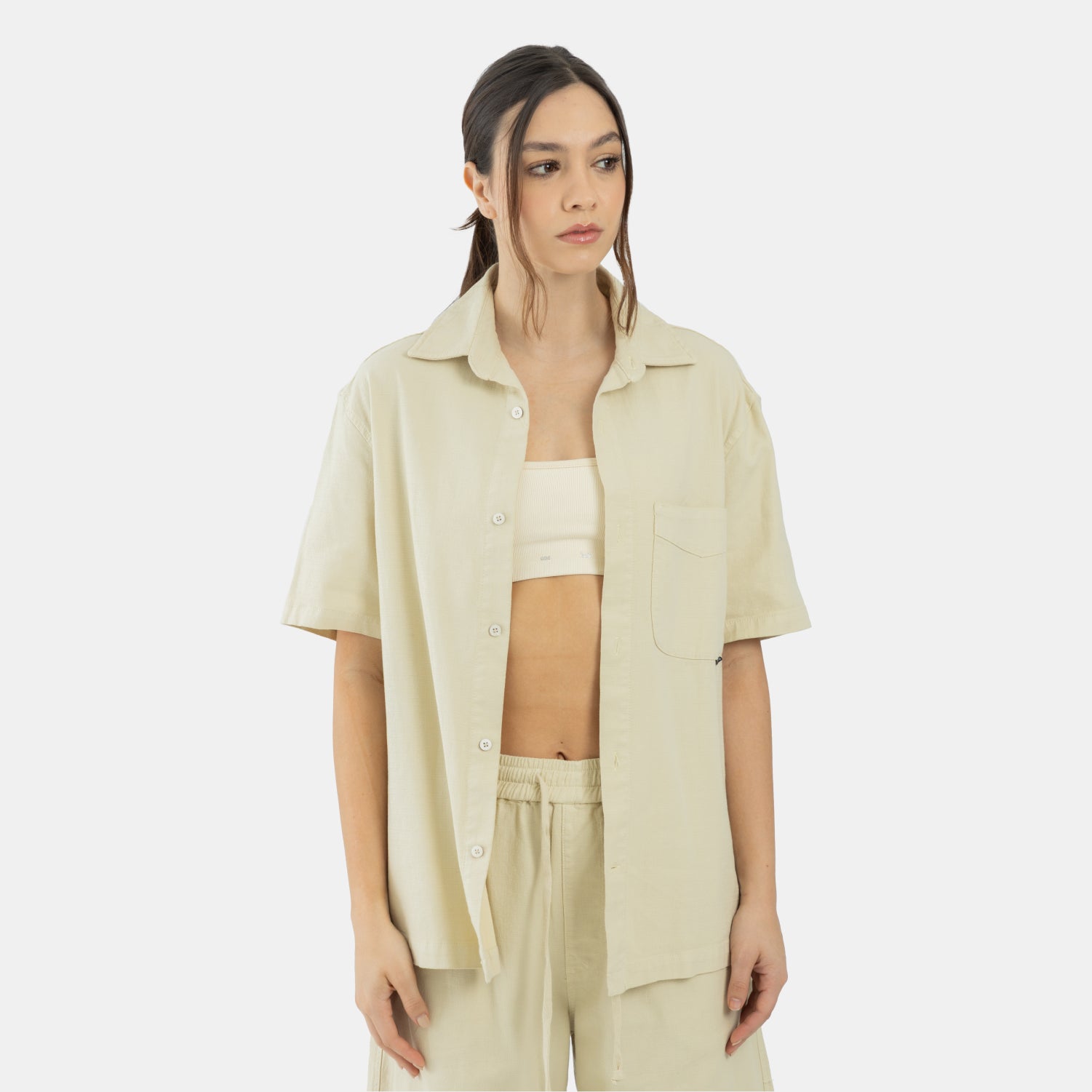 Short Sleeve Shirt Vanilla WOMAN