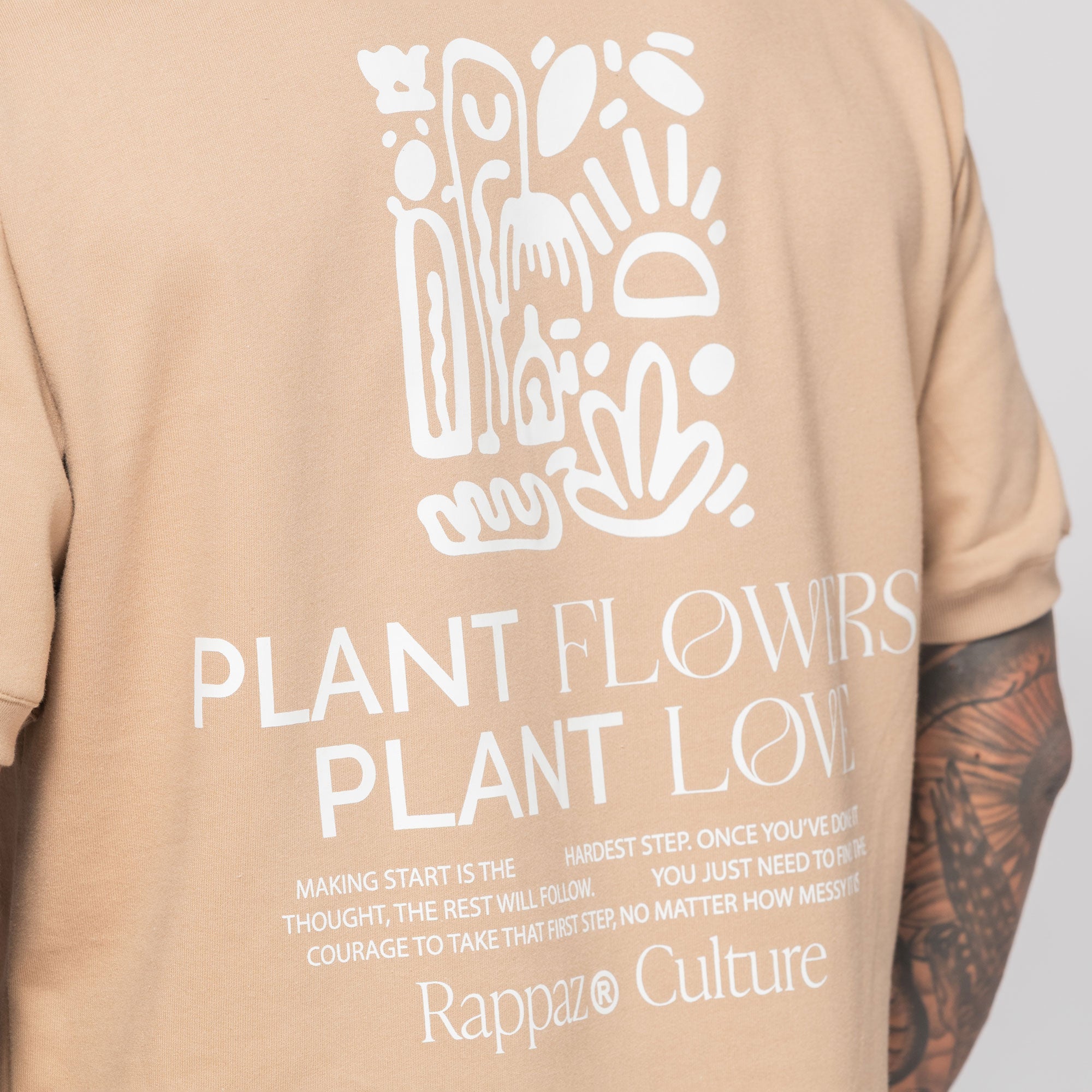 Camiseta Regular Estampado Plant Flowers Marca Rappaz