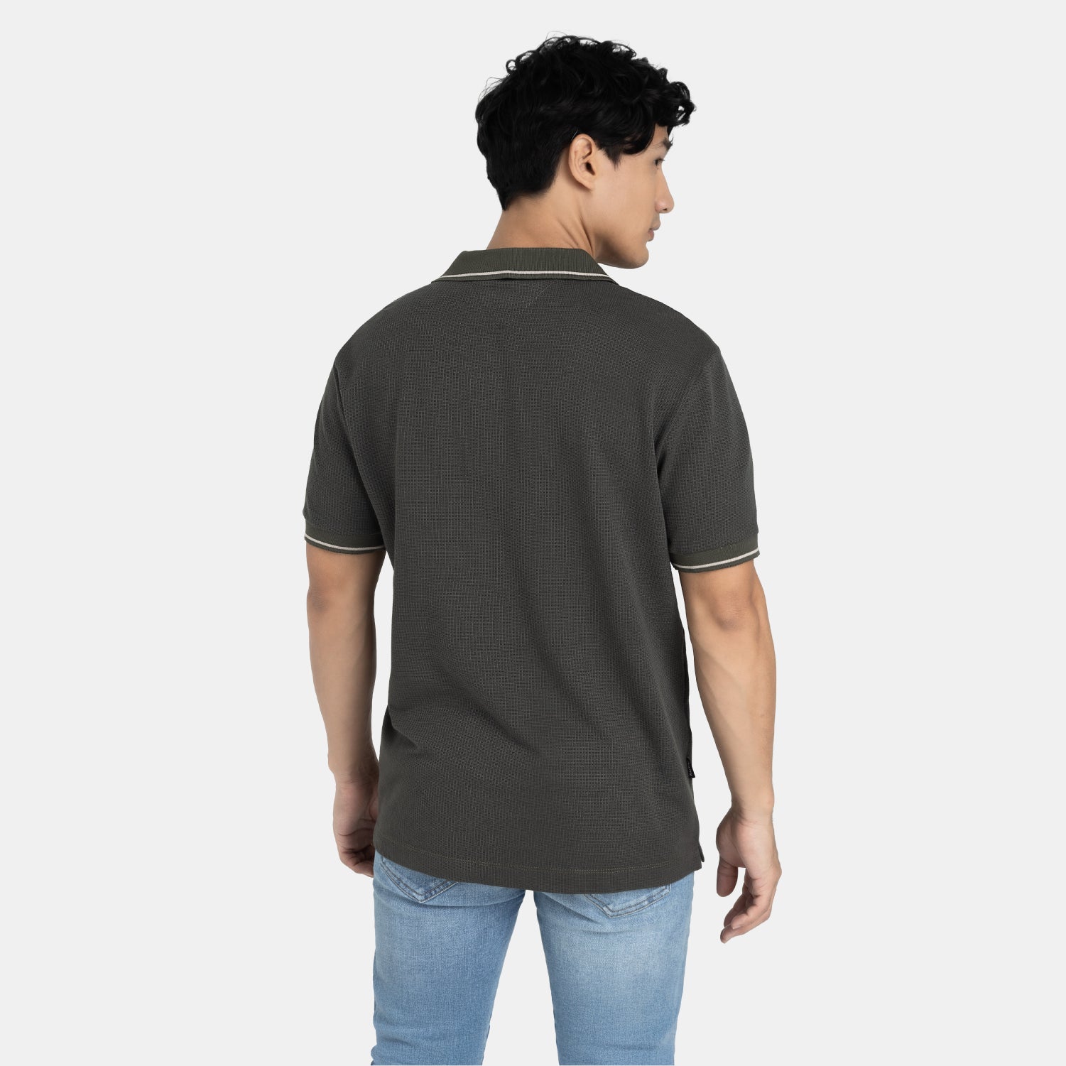 Modern Knit Polo Tee Green