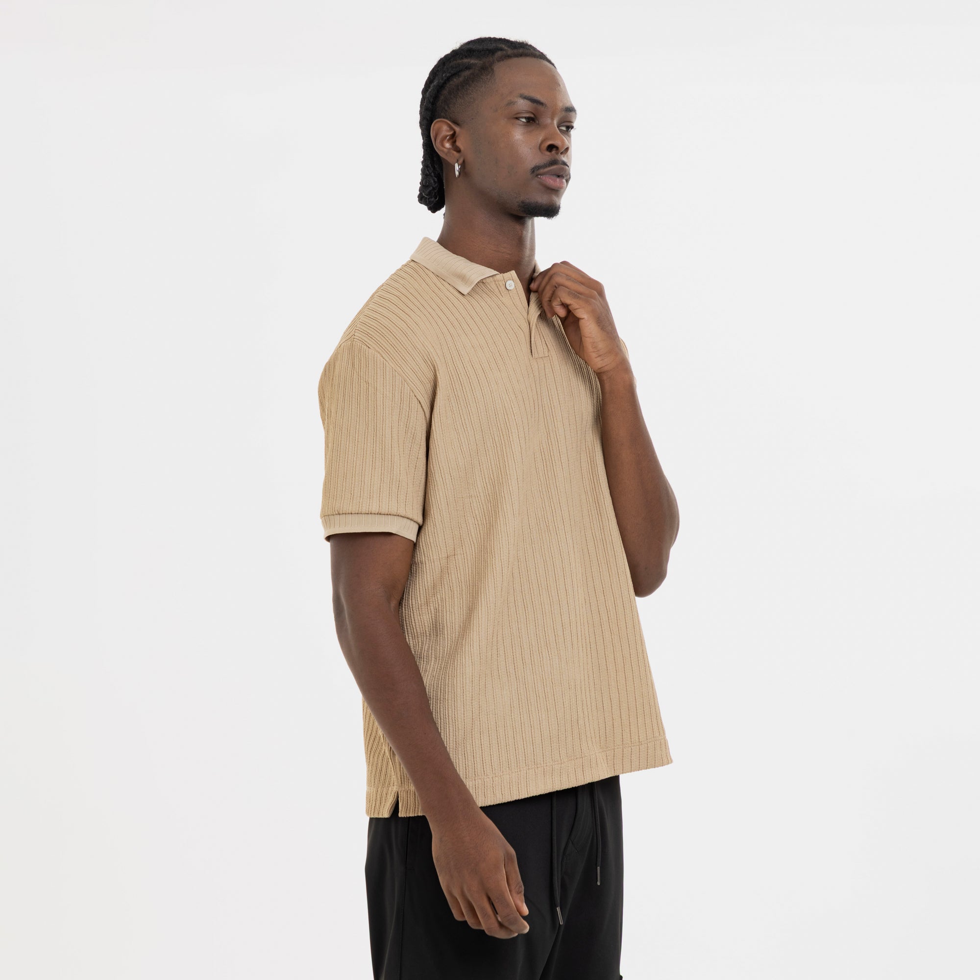 Refined Polo Knit Kaki