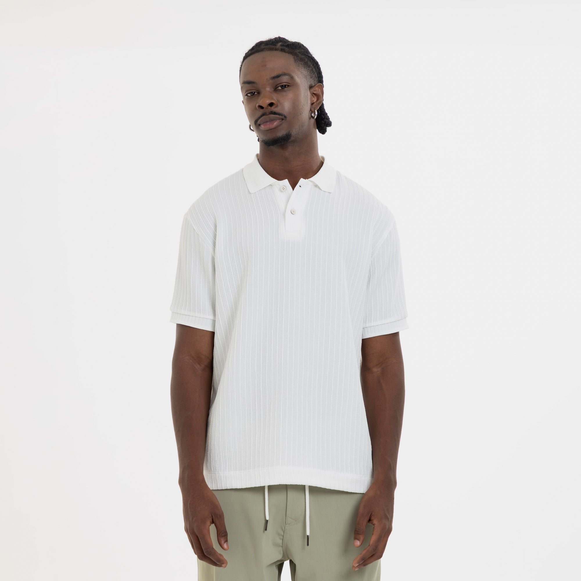 Refined Polo Knit Kaki