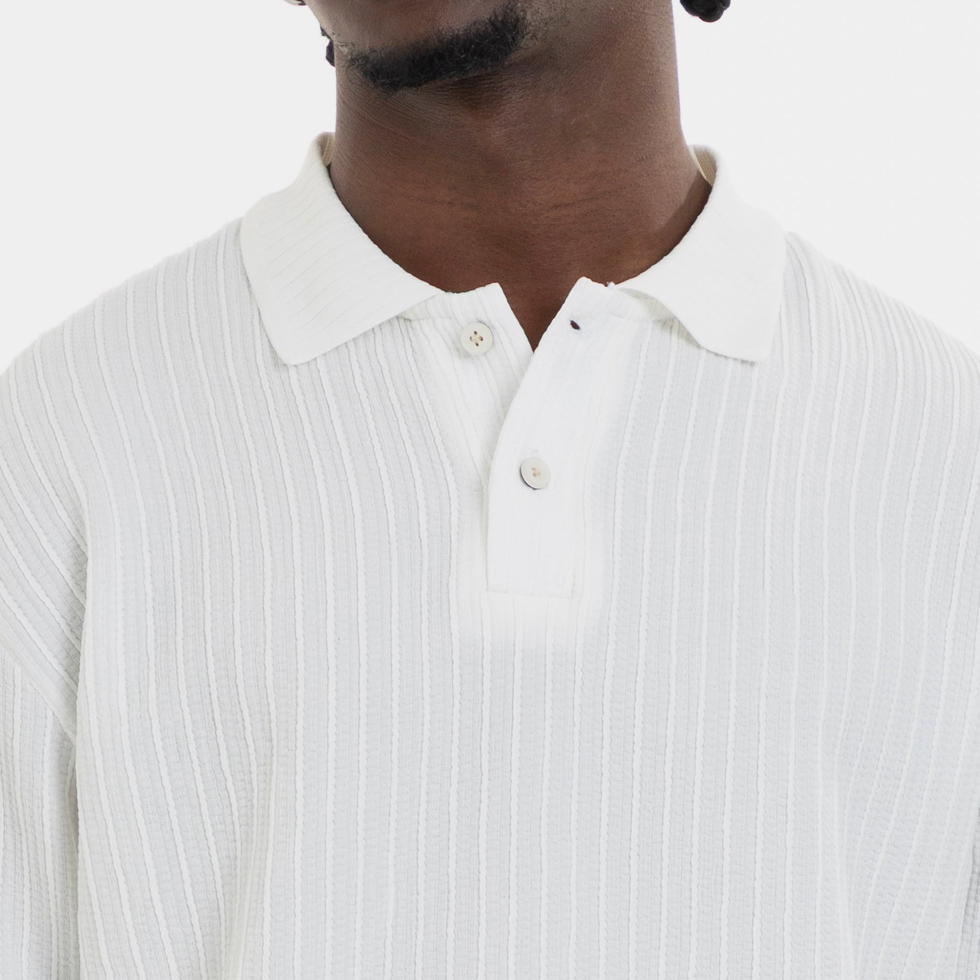Refined Polo Knit Ivory