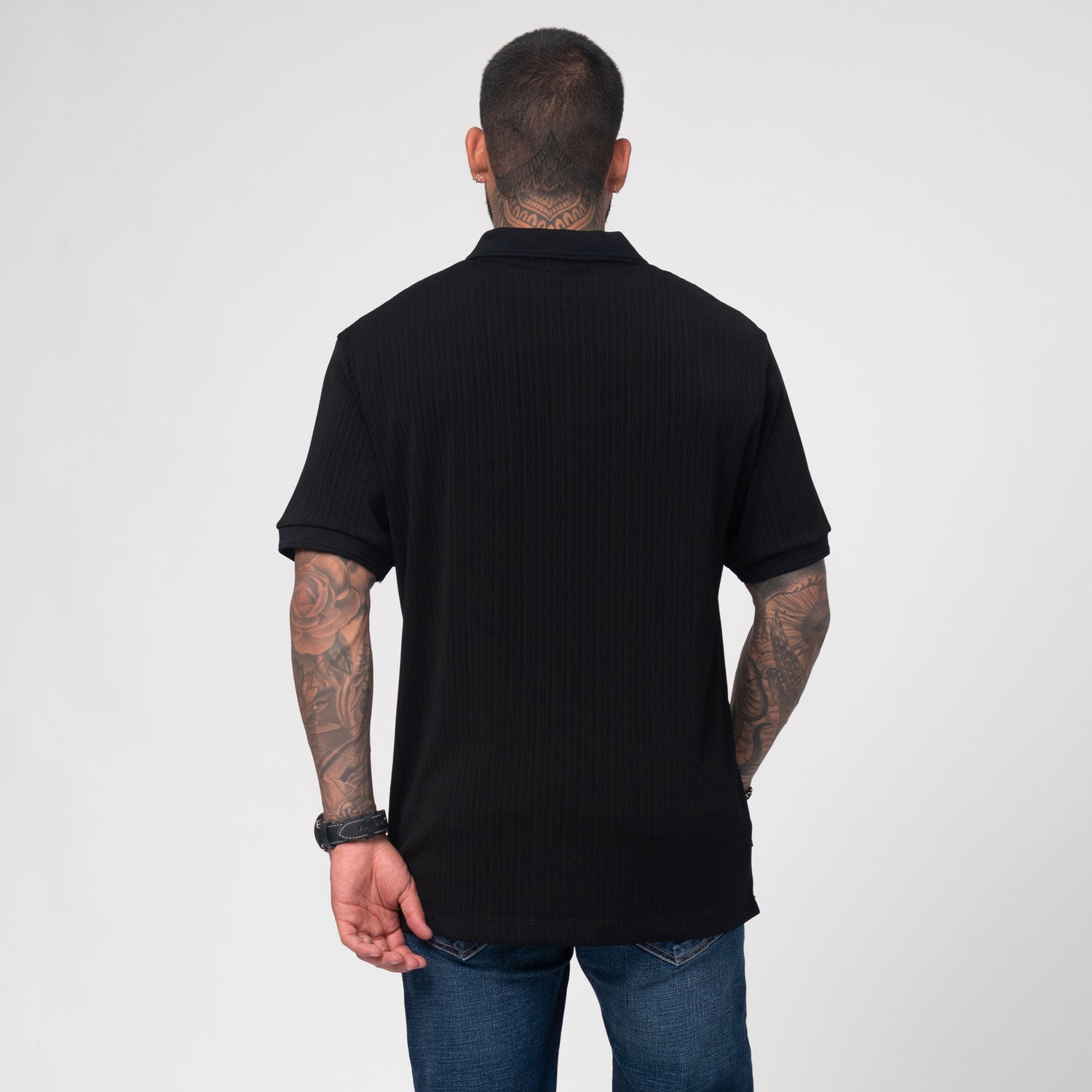 Camiseta Elemental Tipo Polo Texturizada Marca Rappaz