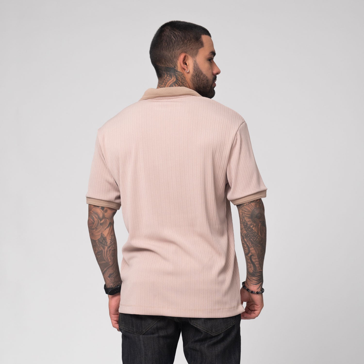 Camiseta Elemental Tipo Polo Texturizada Marca Rappaz