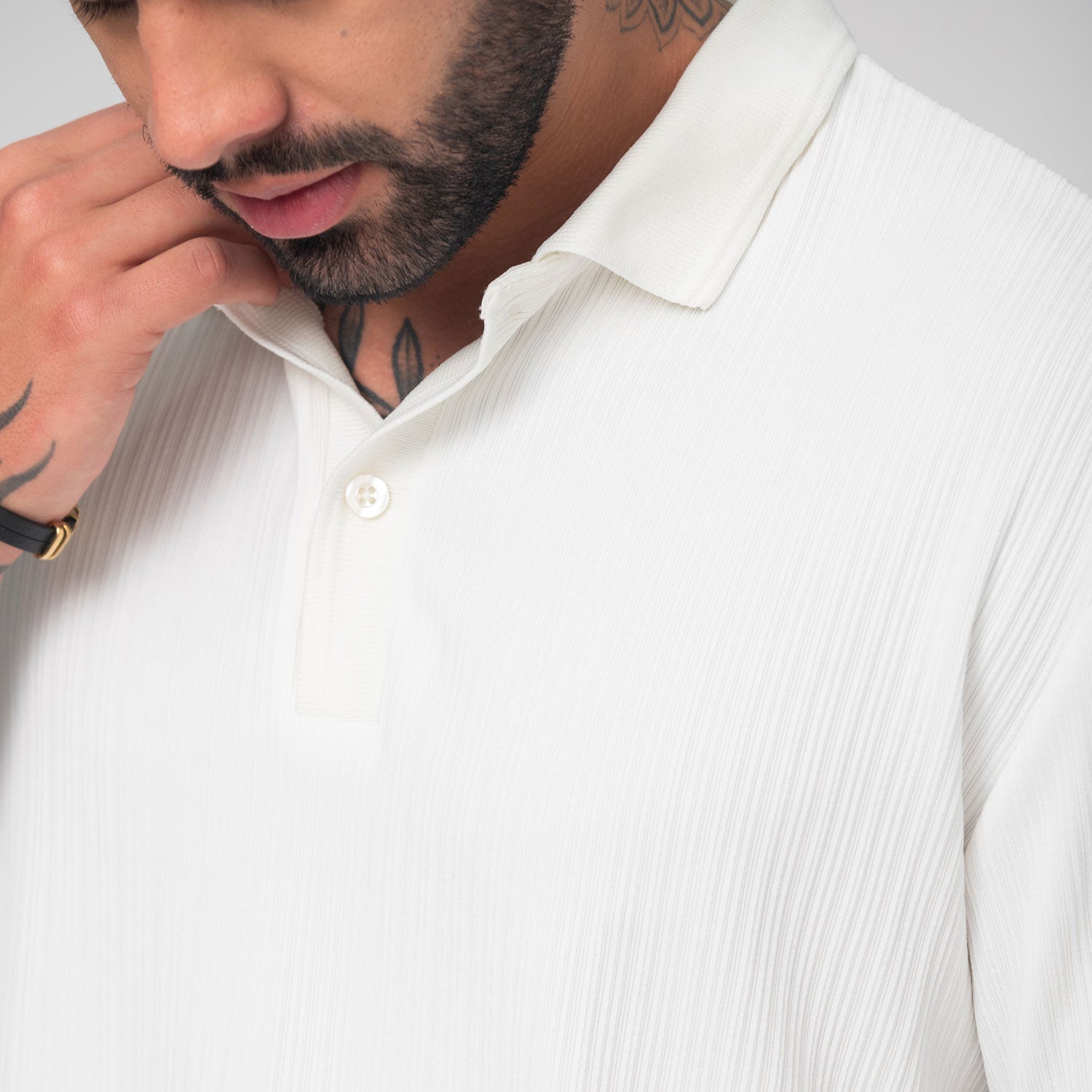 Camiseta Elemental Tipo Polo Texturizada Marca Rappaz