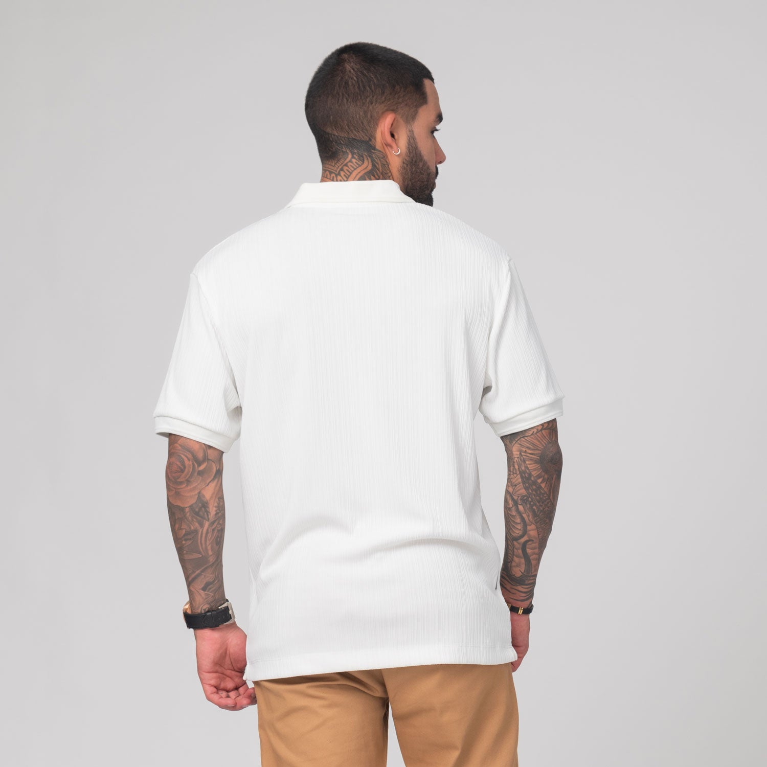 Camiseta Elemental Tipo Polo Texturizada Marca Rappaz