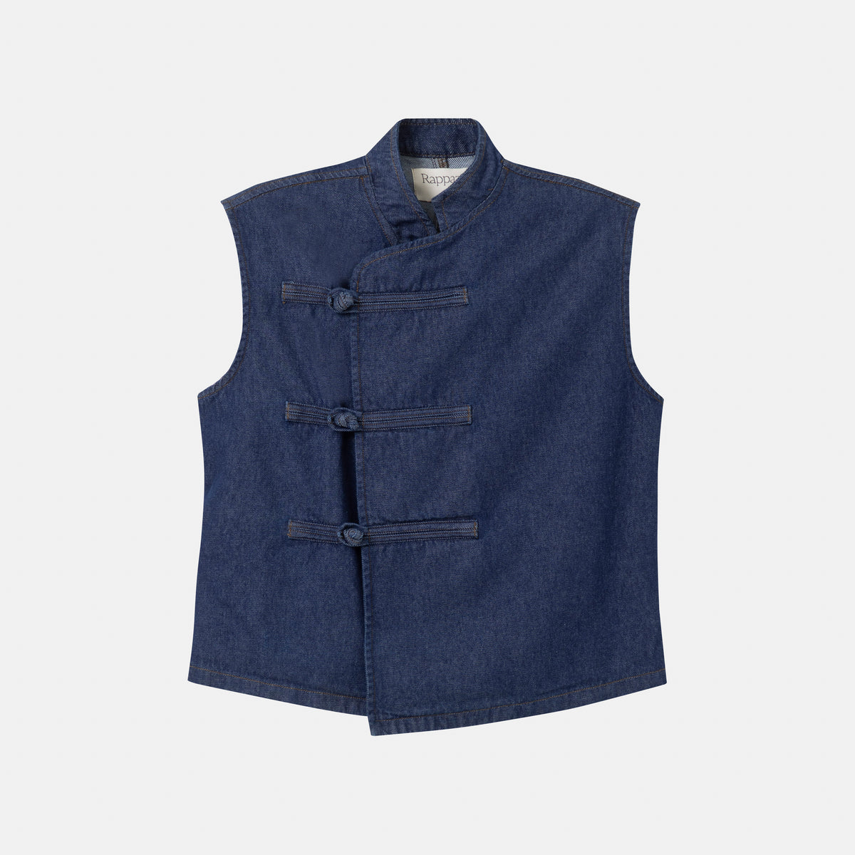 Knot Asymmetric Vest Azul Oscuro