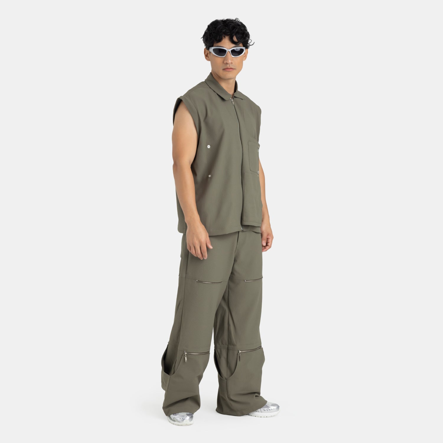 Convertible Utility Jacket Military Green