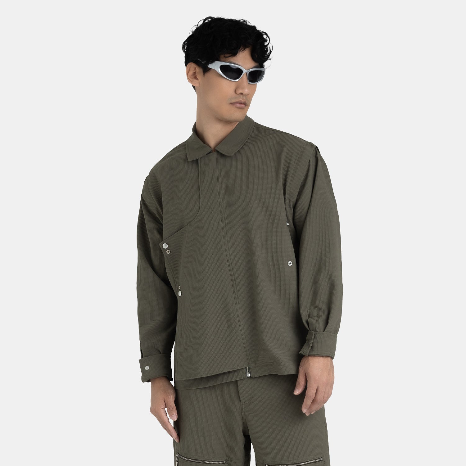 Convertible Utility Jacket Military Green