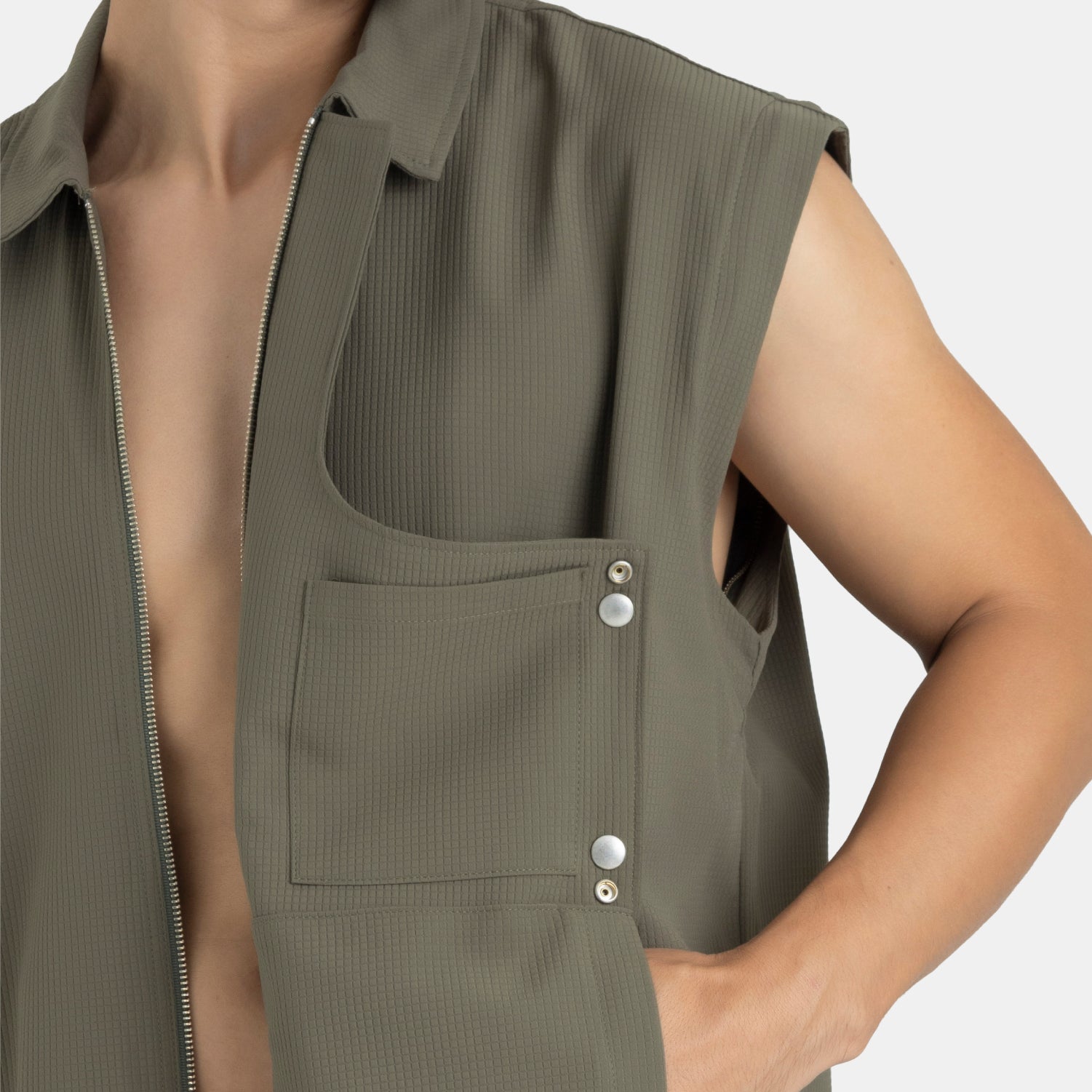 Convertible Utility Jacket Military Green