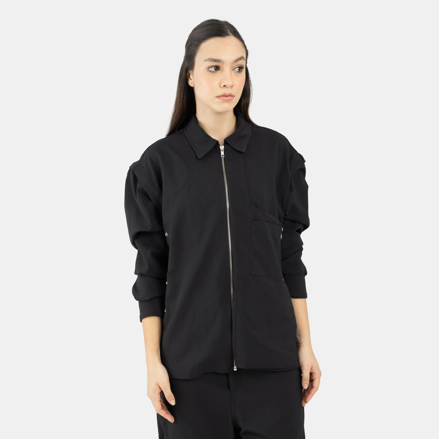 Convertible Utility Jacket Black WOMAN
