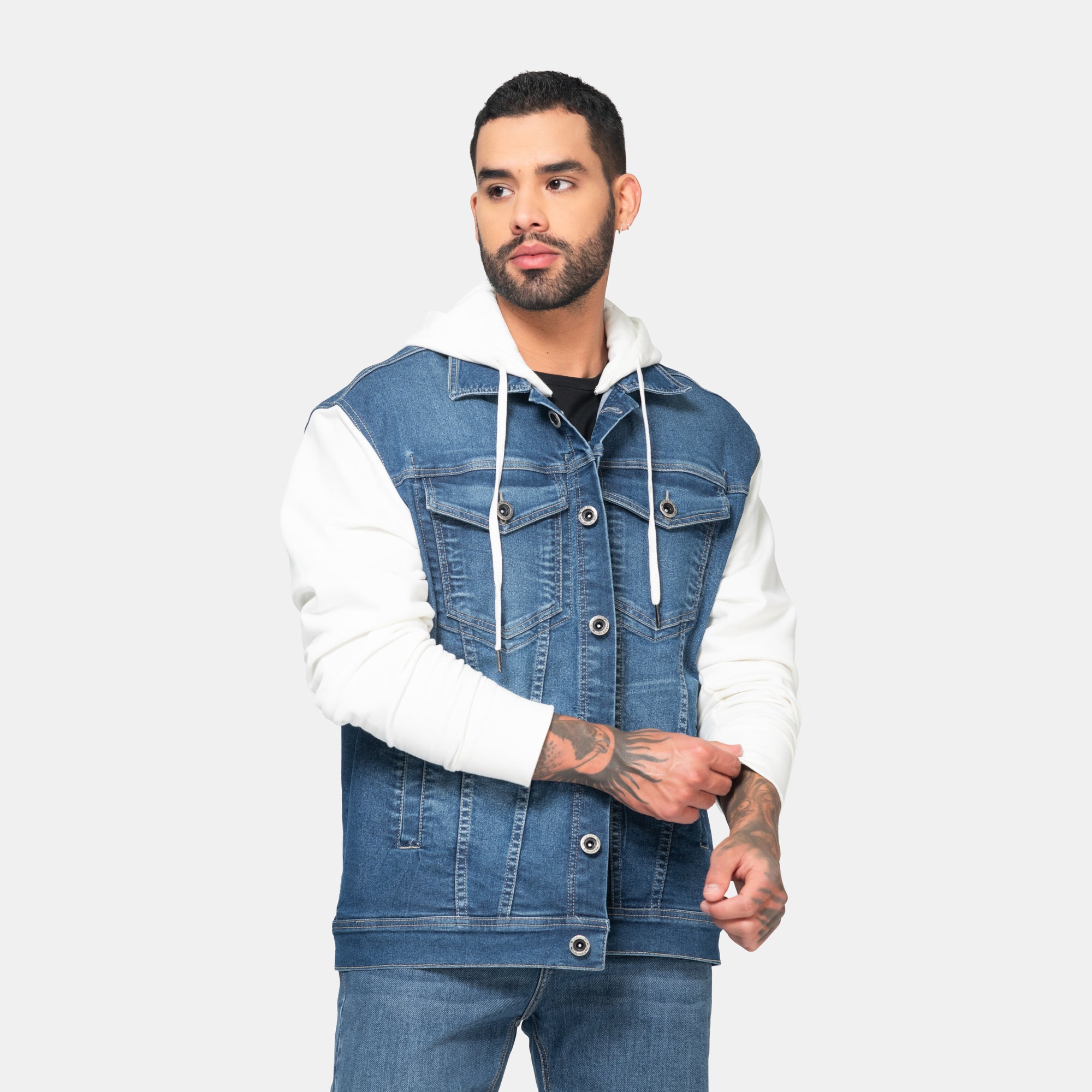 Chaqueta Denim con Capucha