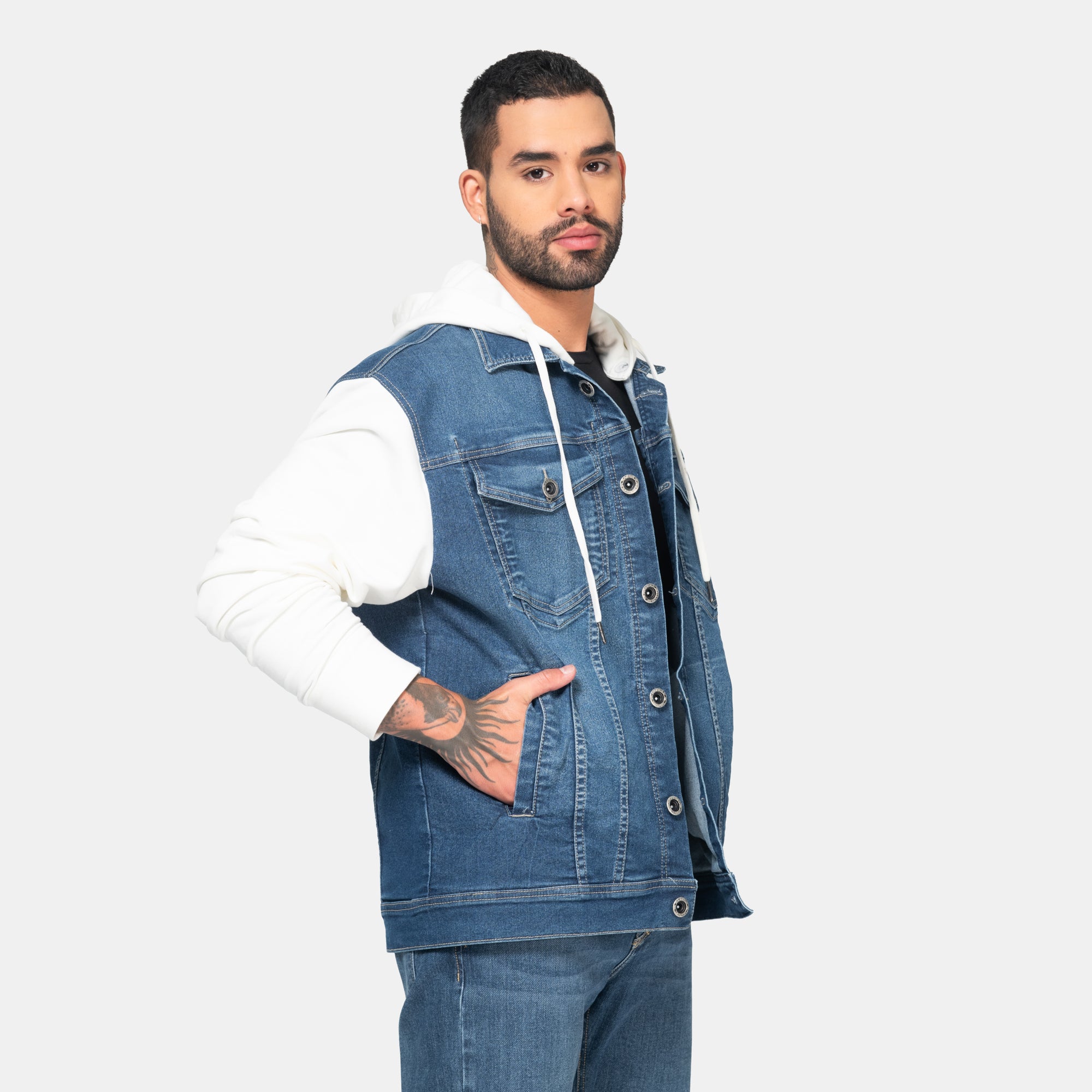 Chaqueta Denim con Capucha