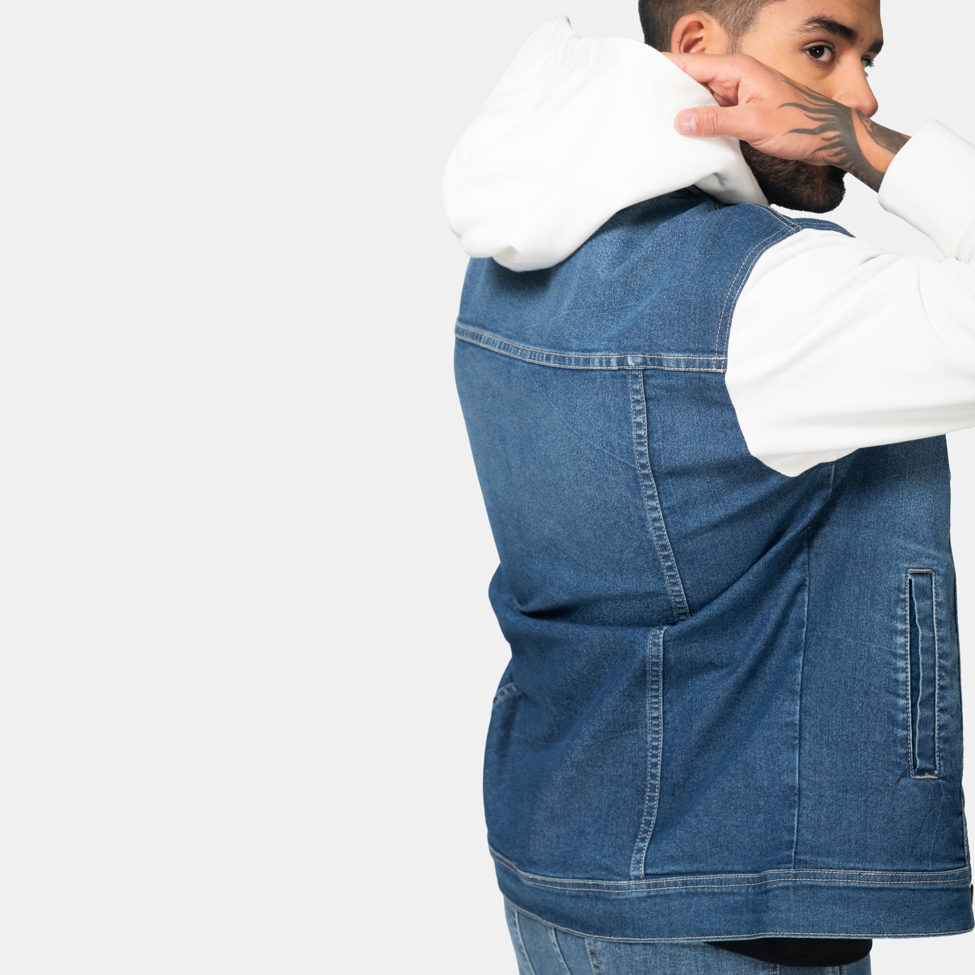 Chaqueta Denim con Capucha