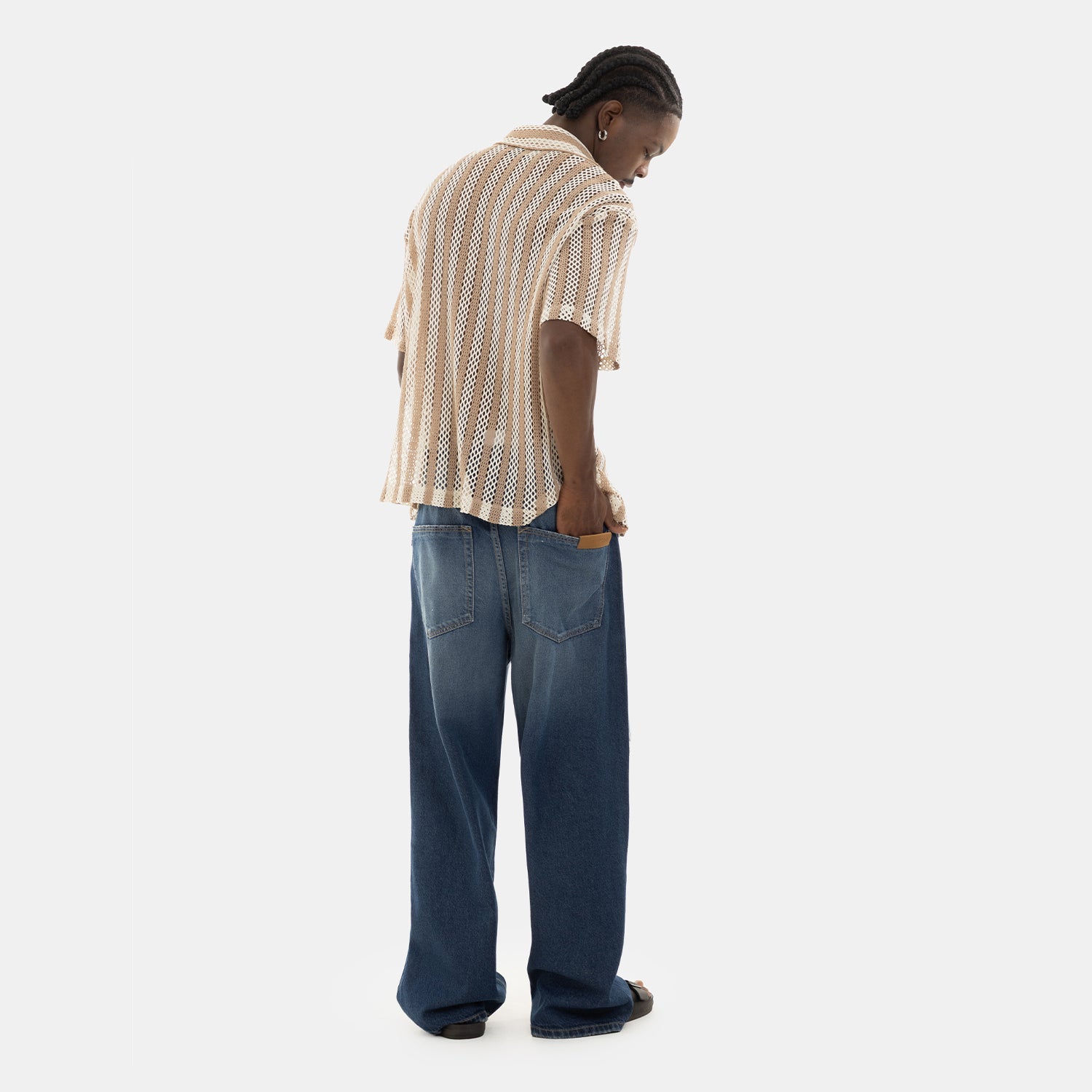 Oversized Flow Denim Deep Blue