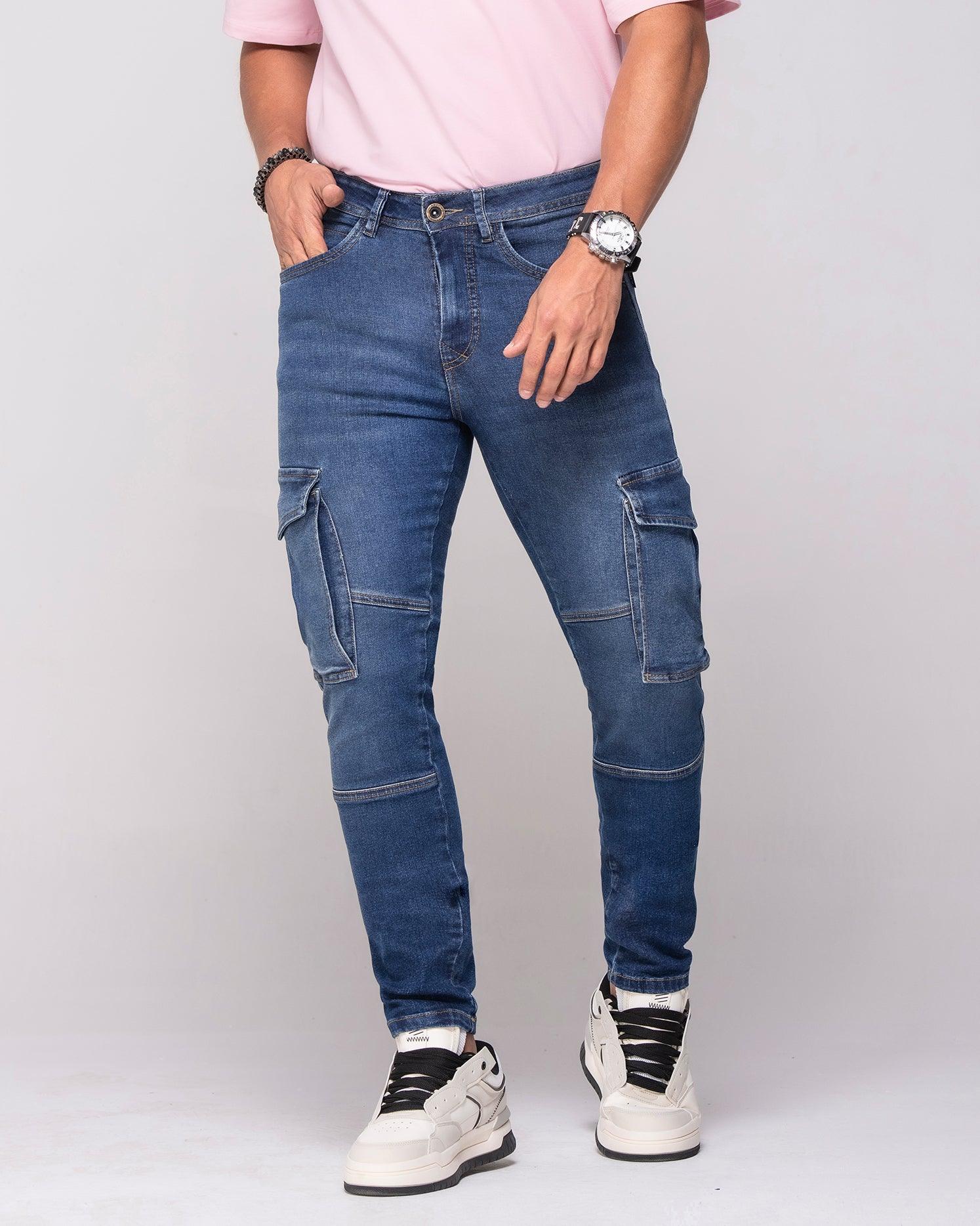 Jean Cargo Skinny Costura Expuesta Marca Rappaz