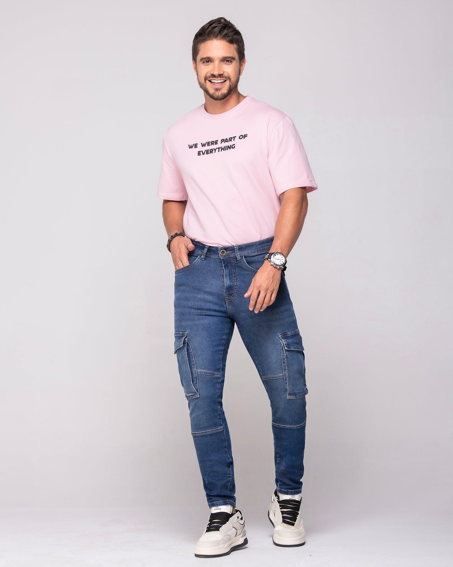 Jean Cargo Skinny Costura Expuesta Marca Rappaz
