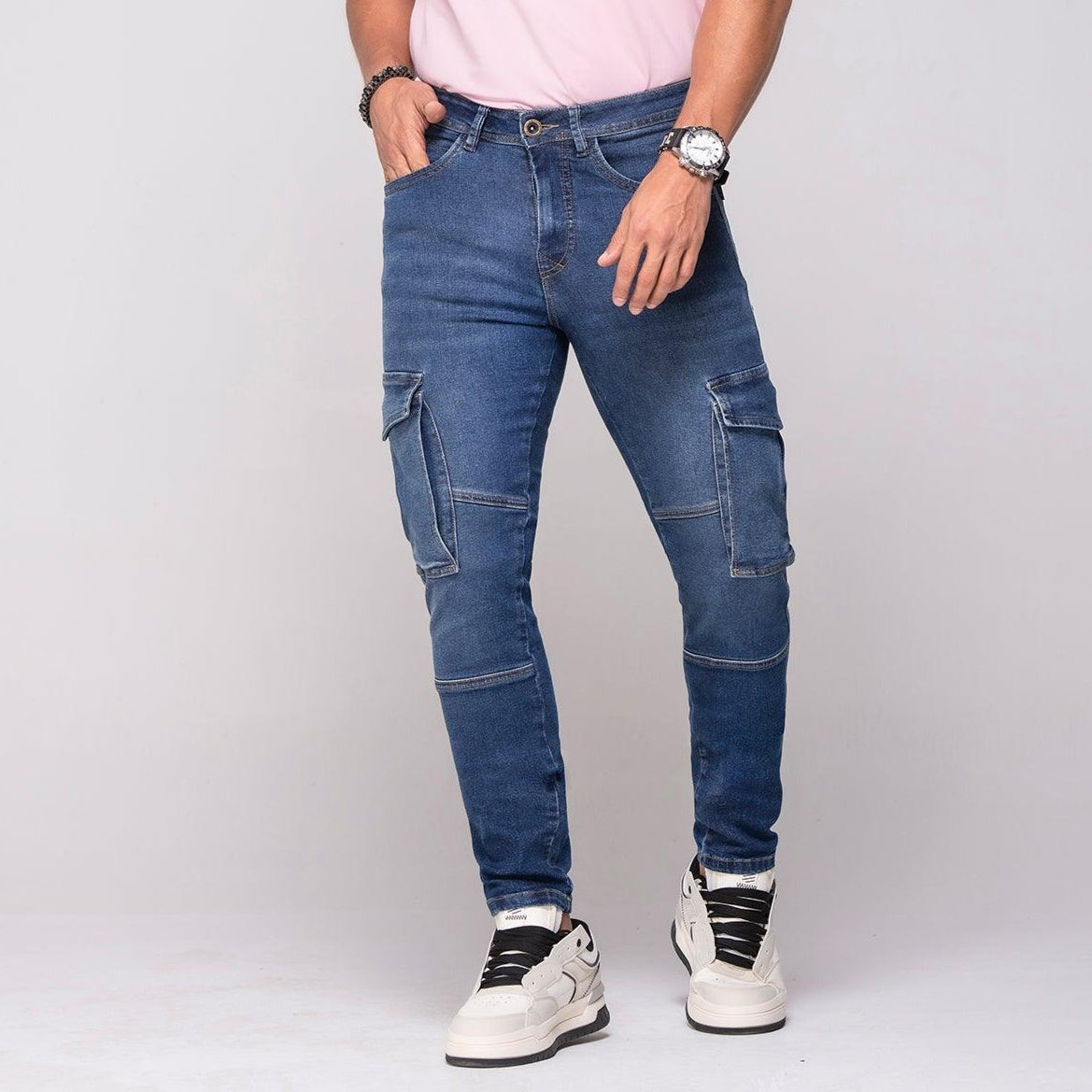 Jean Cargo Skinny Costura Expuesta Marca Rappaz