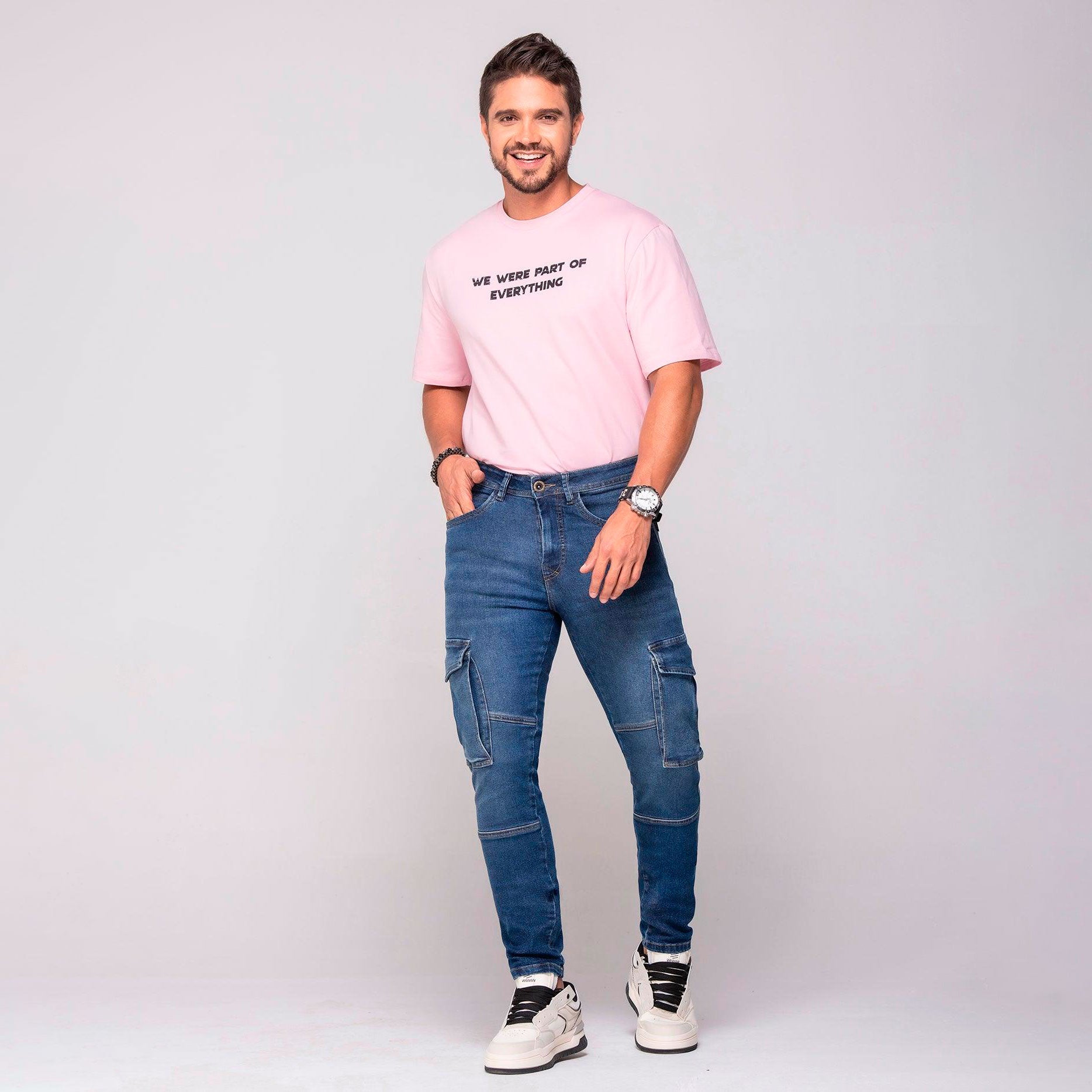 Jean Cargo Skinny Costura Expuesta Marca Rappaz