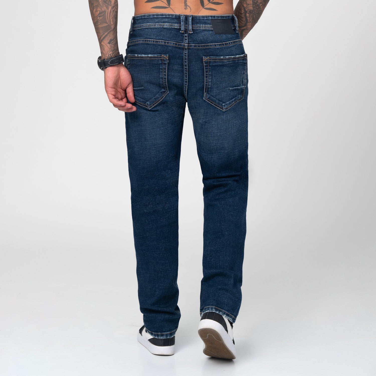 Jean Regular Desgaste Efecto Drapeado Marca Rappaz