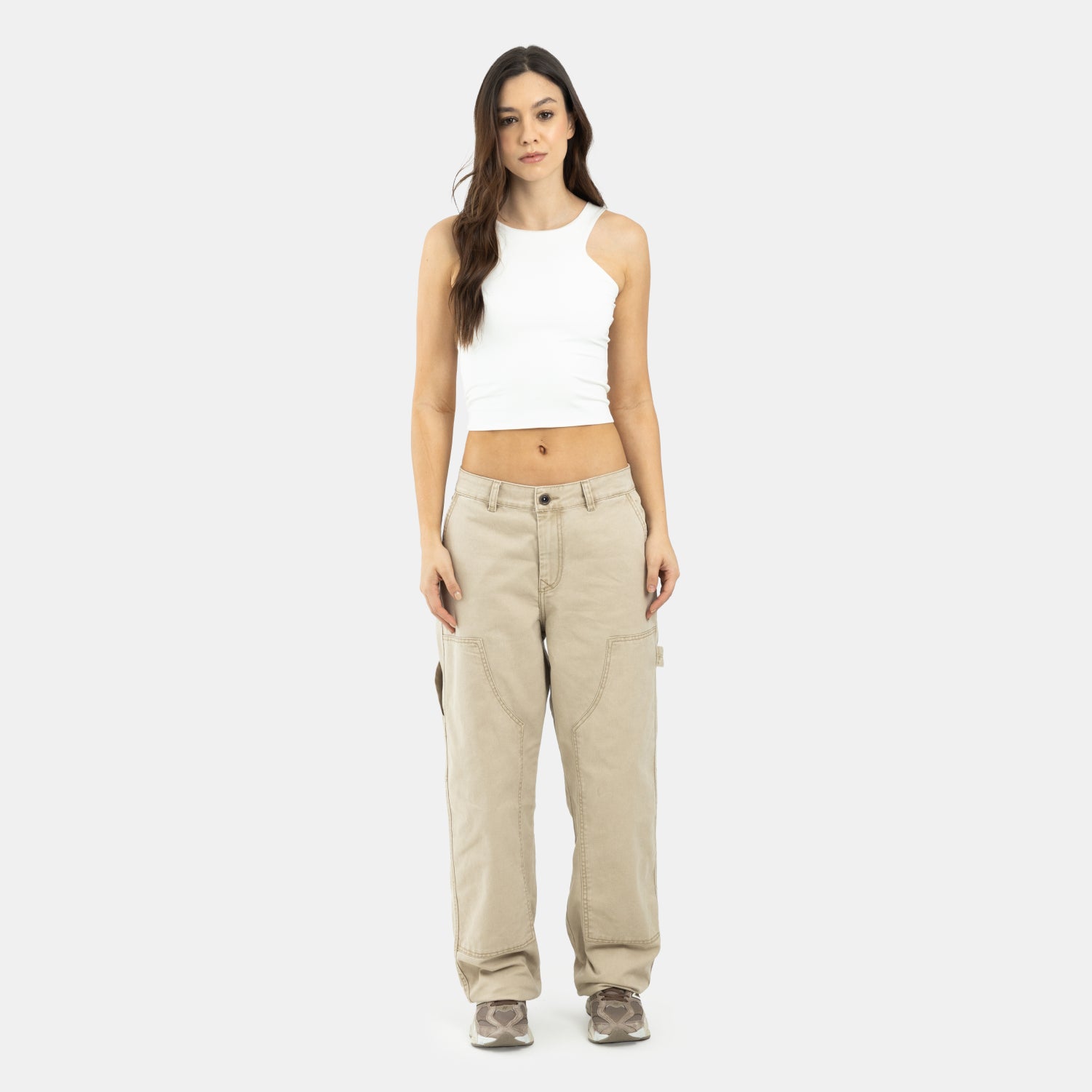 Carpenter Denim Pants Kaki WOMAN