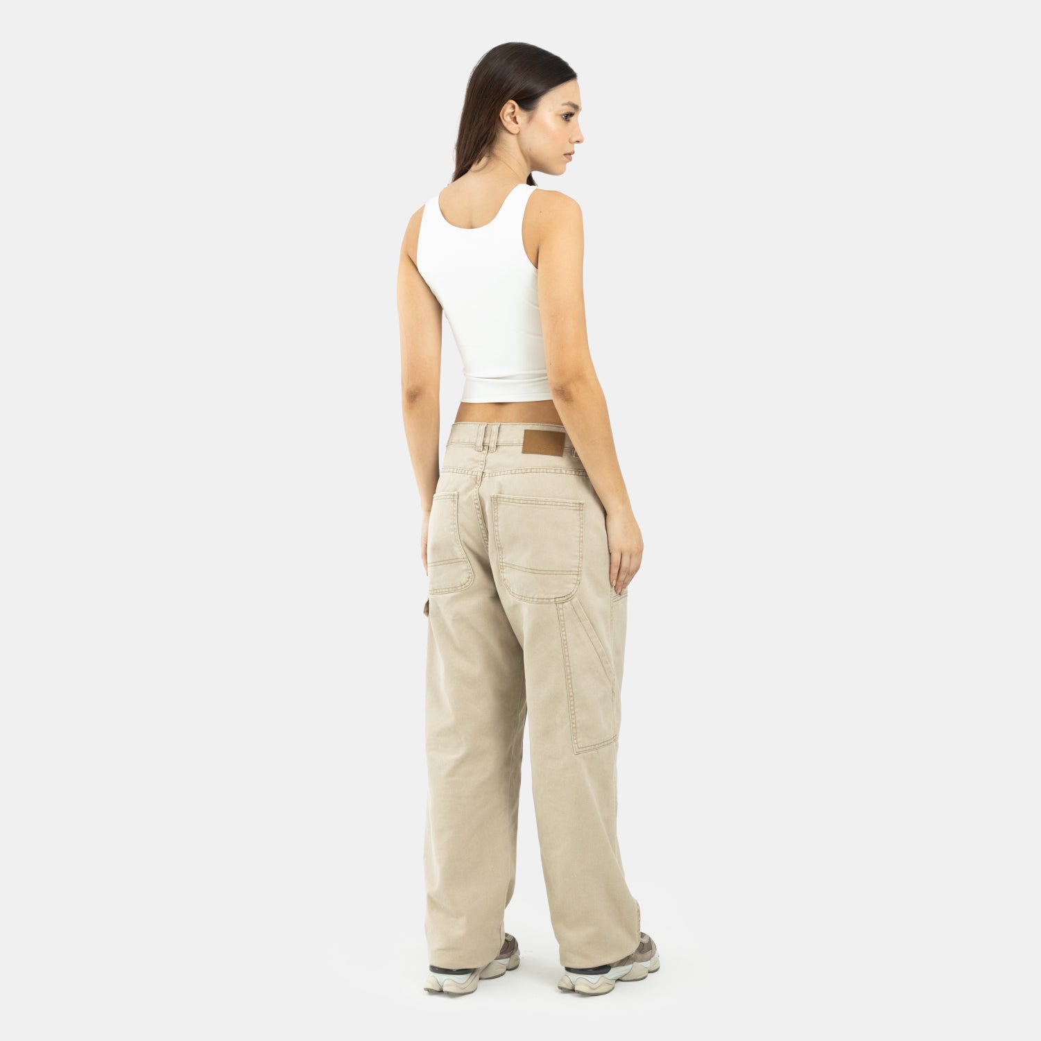 Carpenter Denim Pants Kaki WOMAN