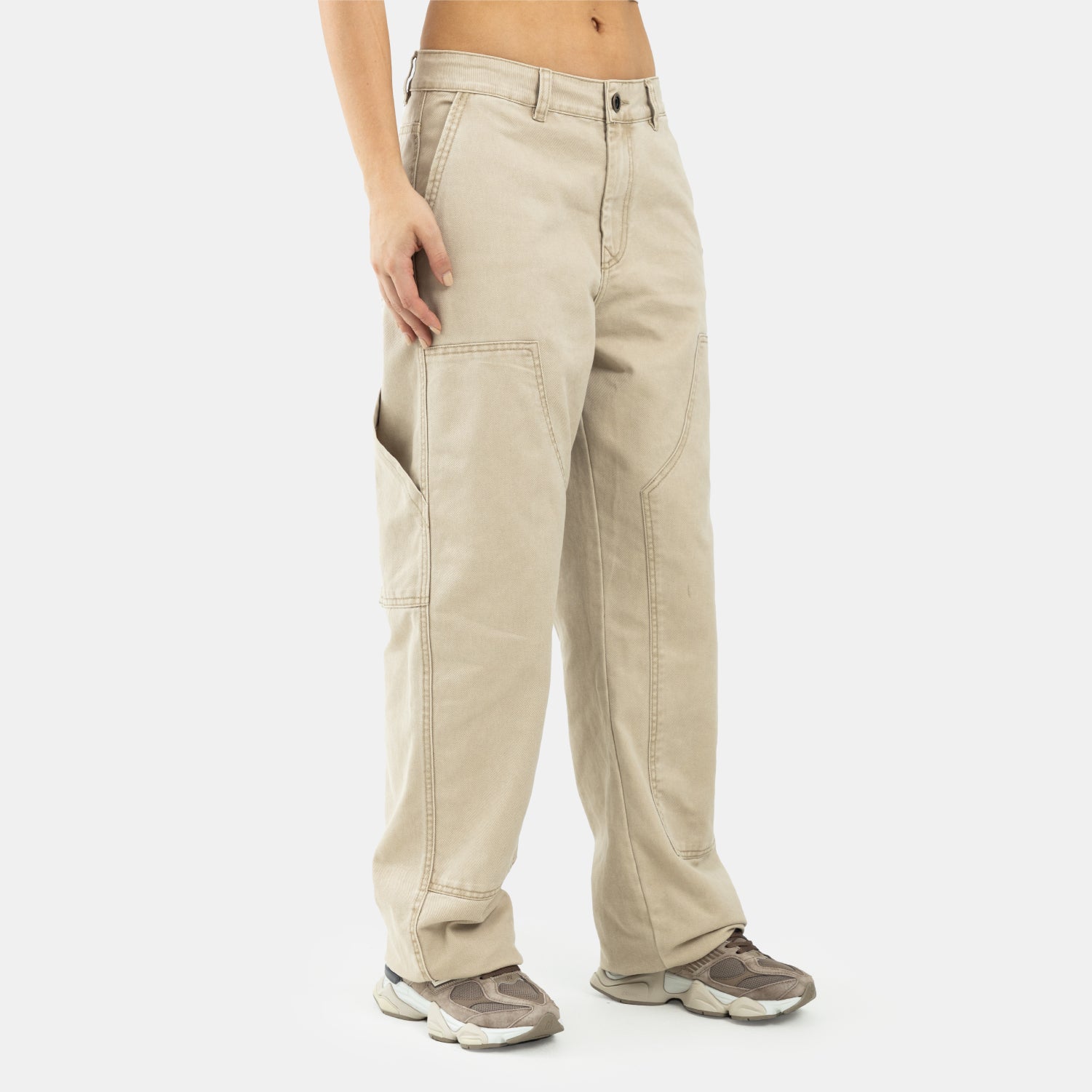 Carpenter Denim Pants Kaki WOMAN