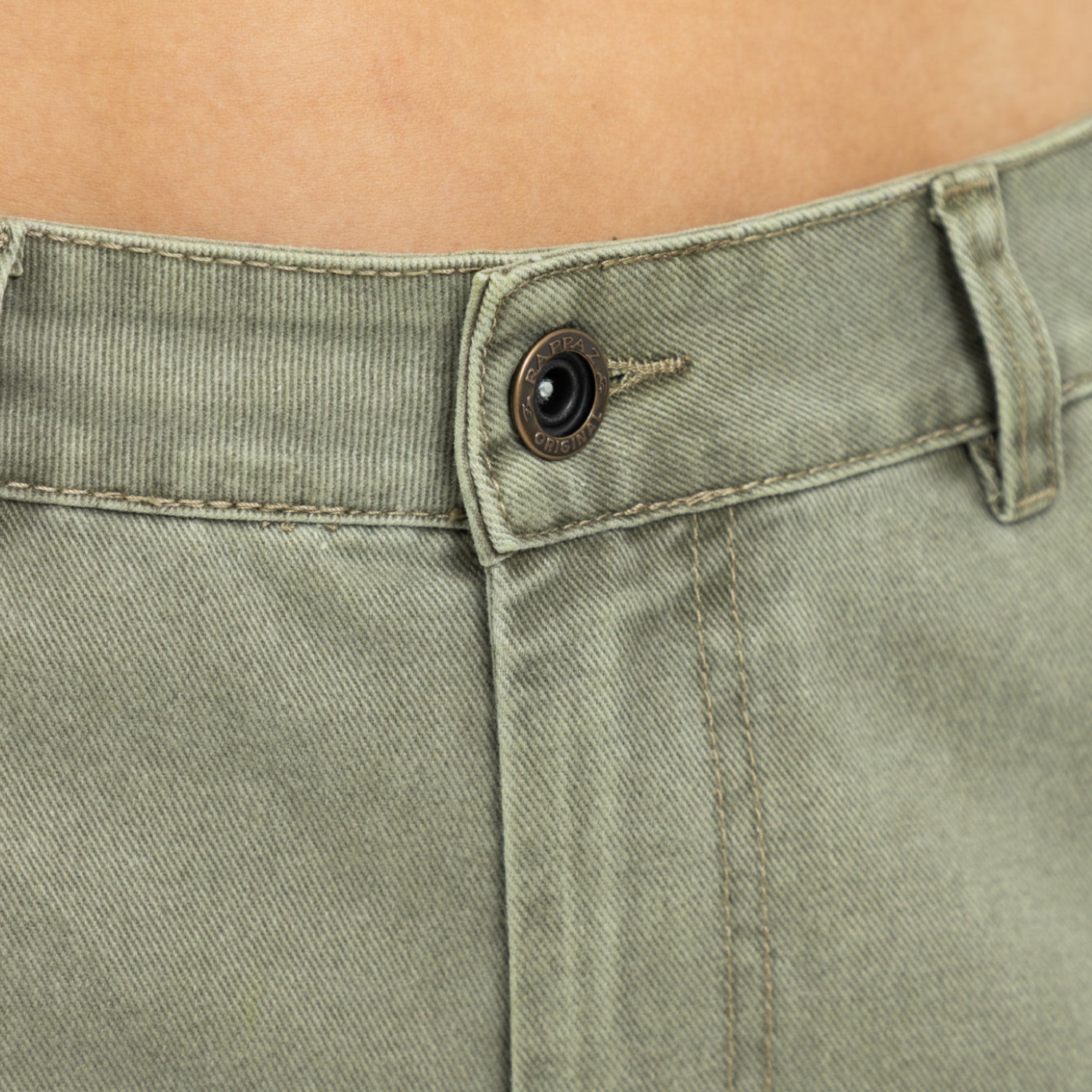 Carpenter Denim Pants Olive Green WOMAN