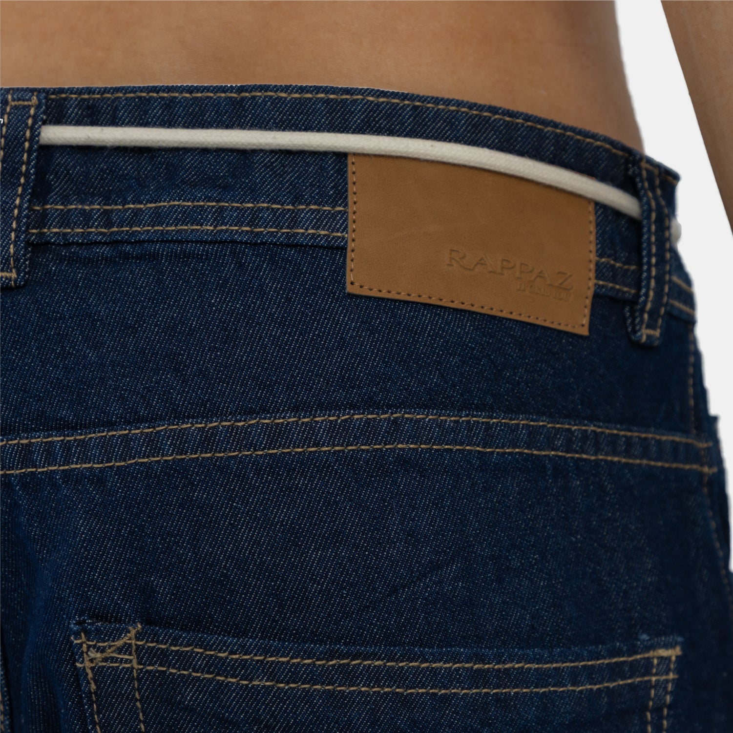 String Relaxed Jeans Dark Blue WOMAN